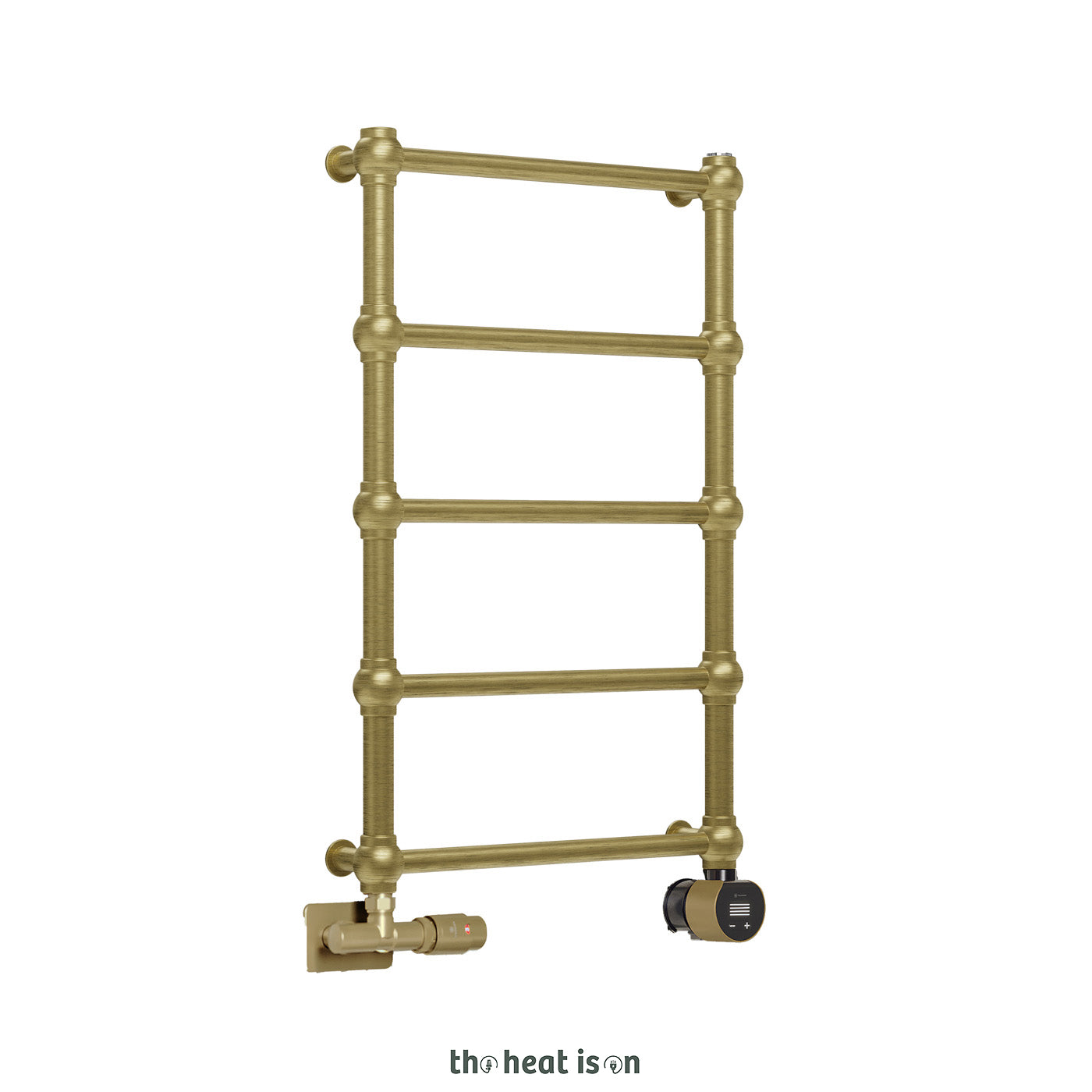 01-terma-retro-dual-fuel-towel-rail_-800h-x-504w_mm_-717-btus_-200w_-blackened-brass-_premium-wet-paint_-_-_with-unico-dual-fuel-valve-in-chrome-_-veo-black_brass-wi-fi-element_-30-60