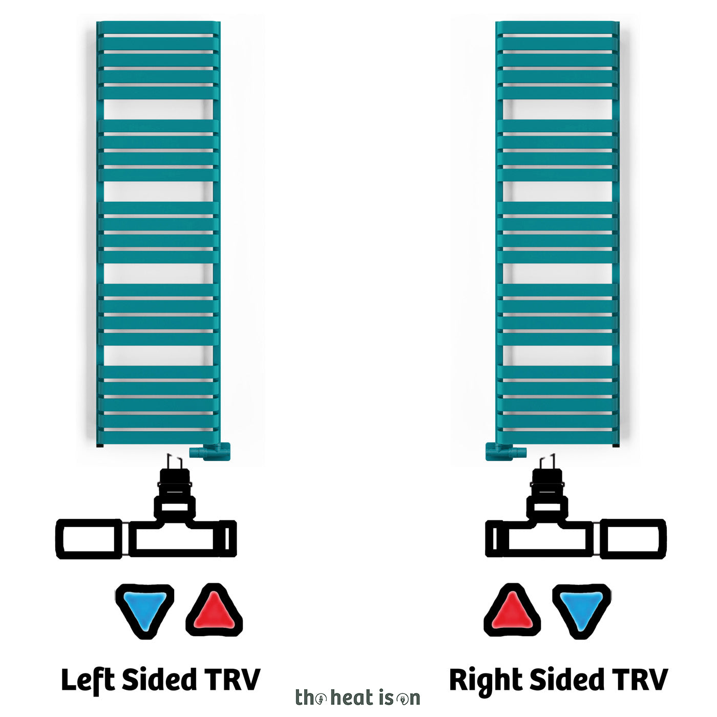 01-terma-warp-t-one-dual-fuel-towel-rail-1695Xh-x-500wmm-2887-btus-800w-matt-teal-ral-5018-with-unico-dual-fuel-valve-in-chrome-internal-one-element-45-60oc