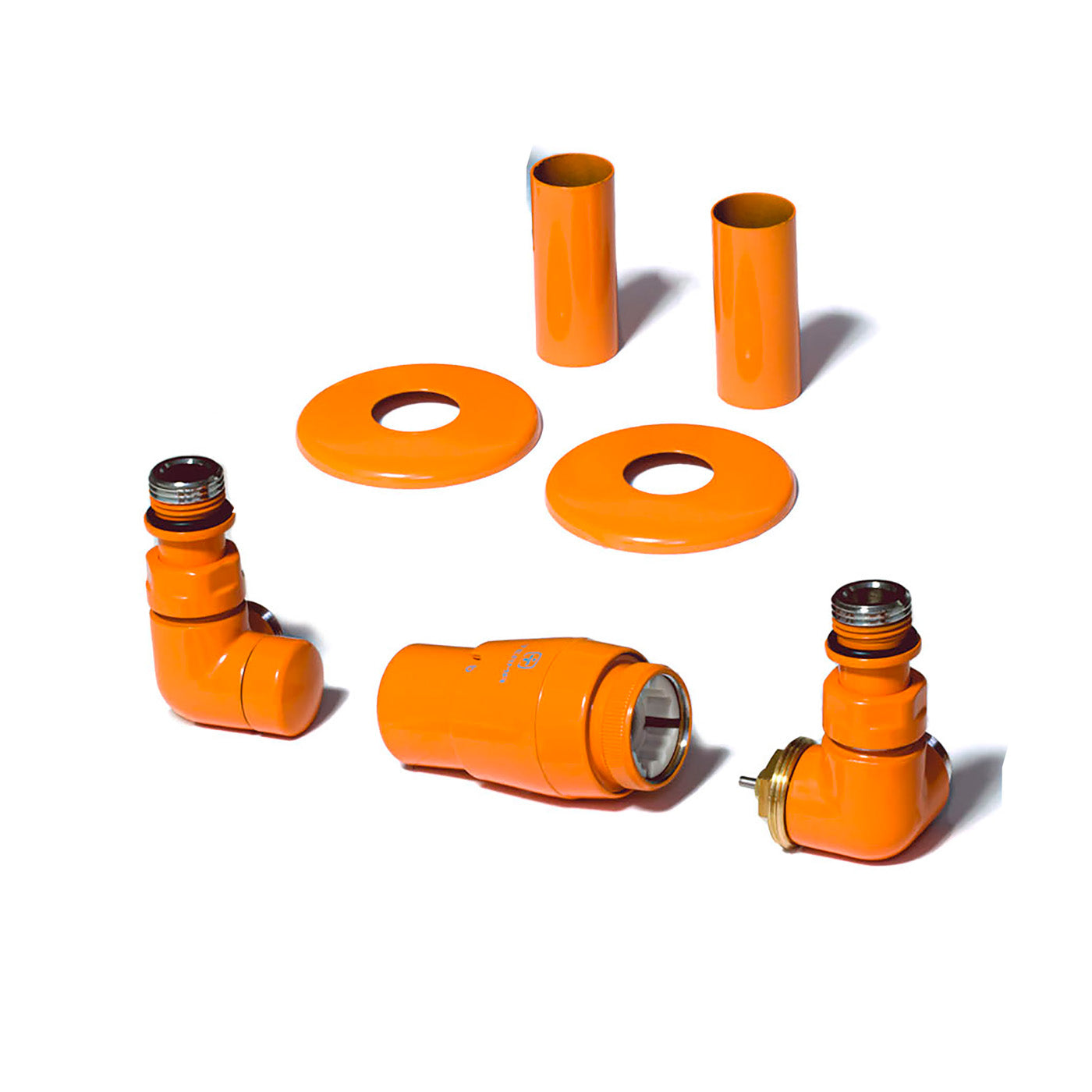 01_-Thermostatic-Heated-Towel-Rail-Valves-_TRVs_-_-Pipe-Masking-_-Matt-Orange-_RAL-2003_-RIGHT-SIDED_-3-AXIS-_CORNER_-VISION
