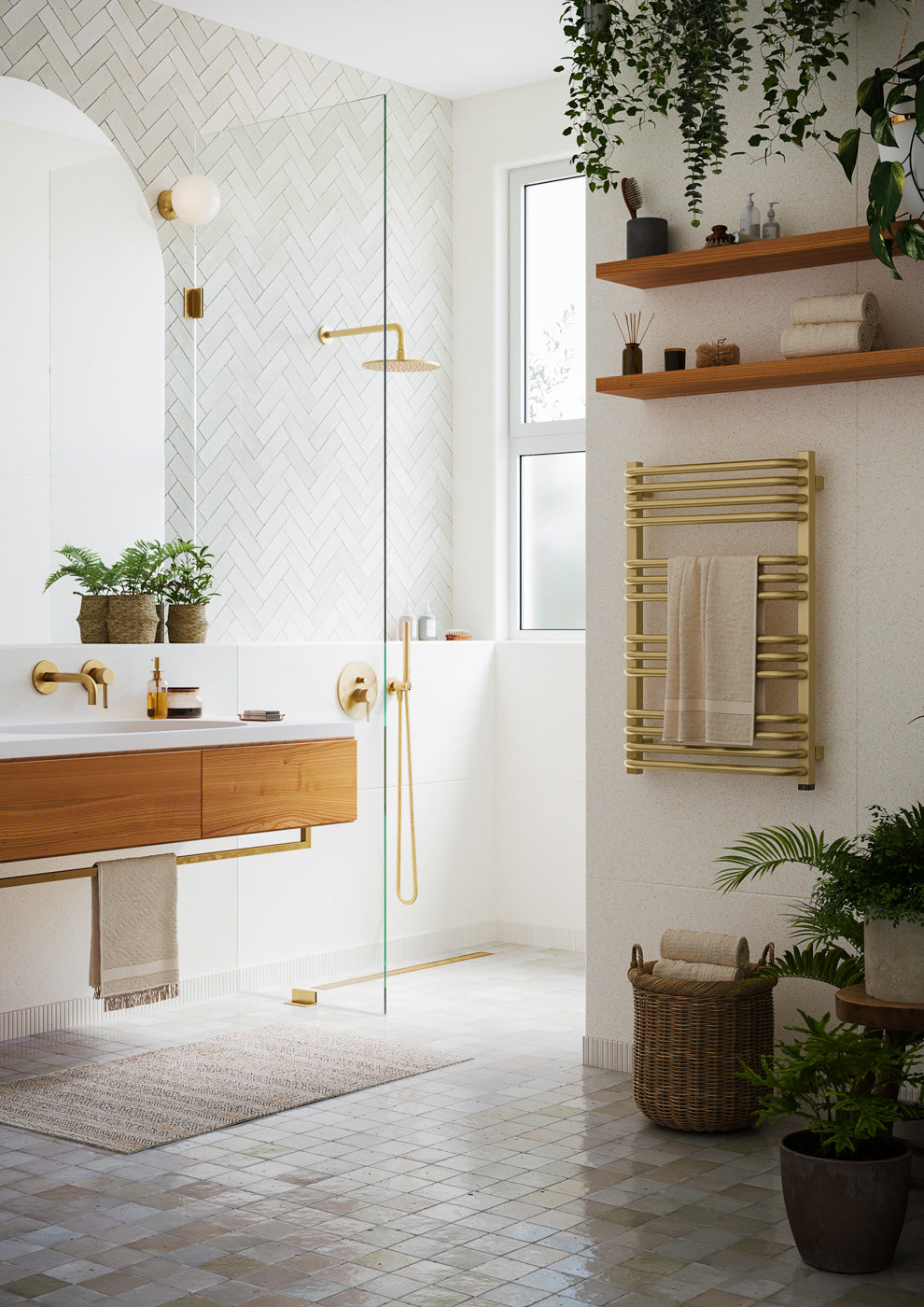 01_Terma-ALEX-ONE-_-45_60-deg._-760h-x-500w_mm_-400w-Electric-Towel-Rail_-Matt-Brass