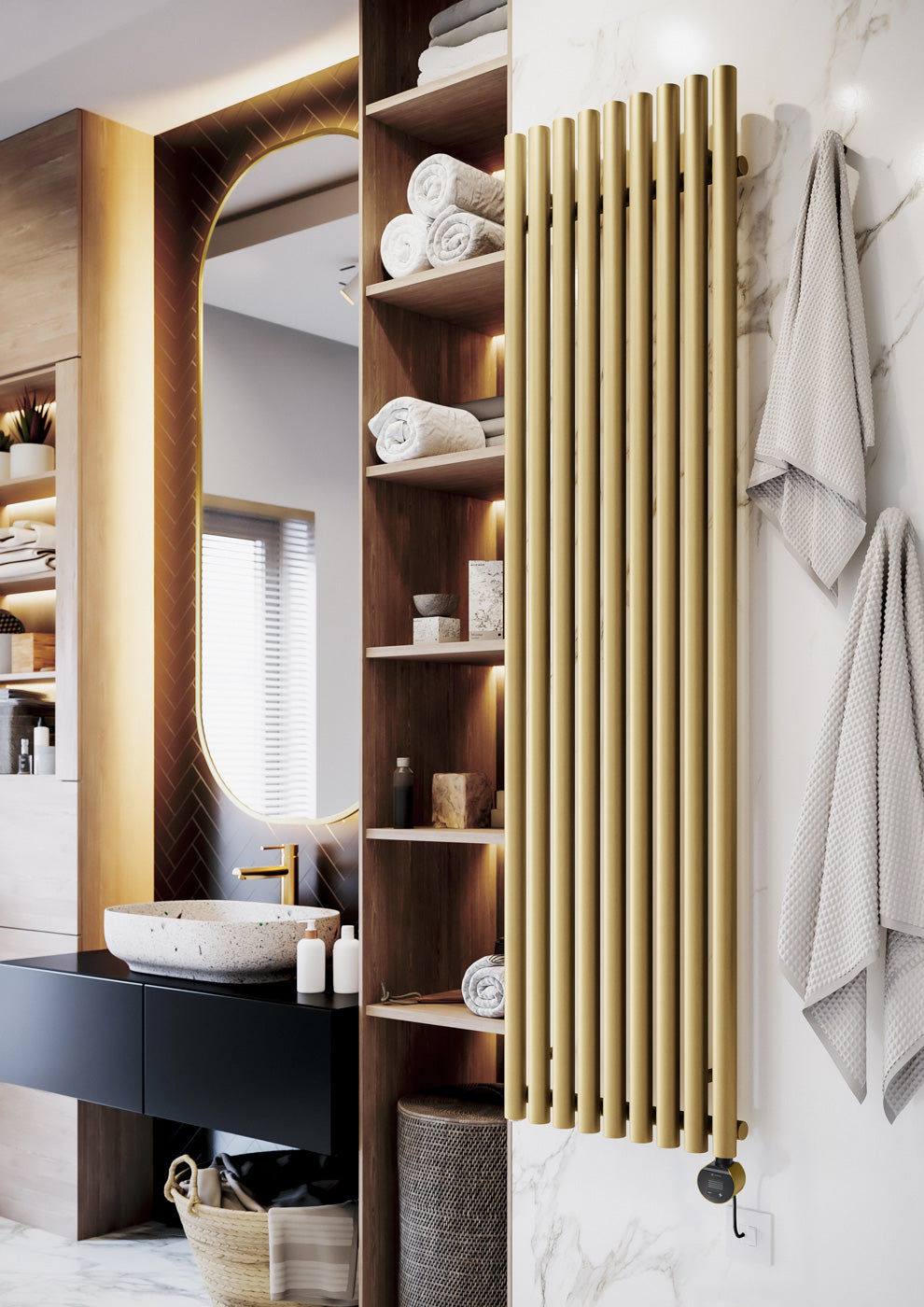 01_Terma-ROLO-ROOM-E-_Wi-Fi_-UK-plug_-1800h-x-480w_mm_-1-Kw-Electric-Radiator_-Matt-Brass