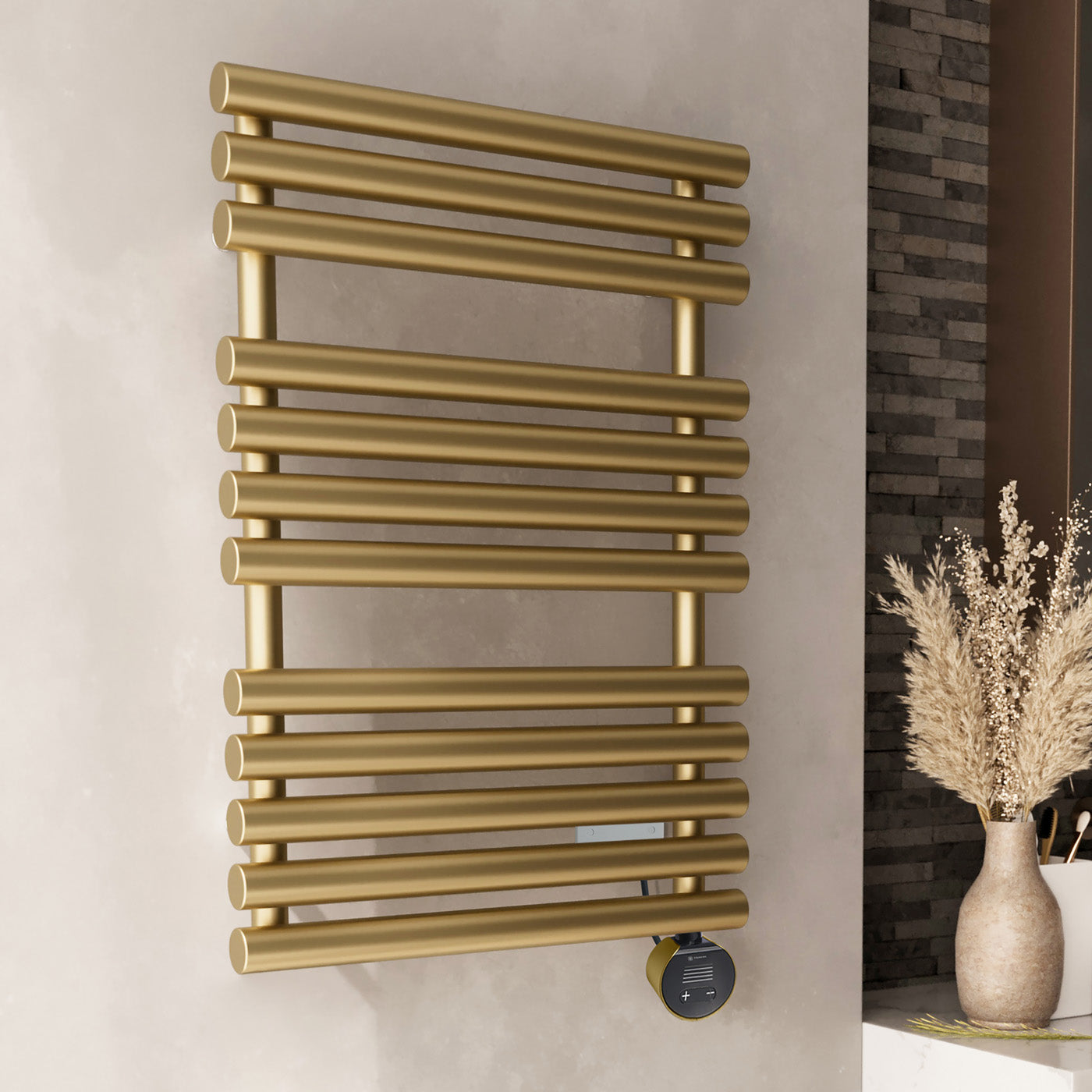 01_Terma-ROLO-TOWEL-_Wi-Fi_-15-28-deg._-755h-x-520w_mm_-400w-Electric-Towel-Rail_-Matt-Brass-_matching-colour-element