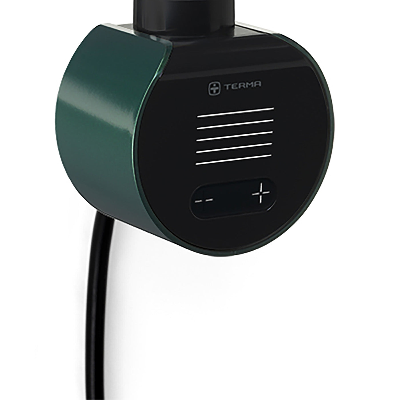 01_Terma-VIVO-_Wi-Fi_-15-28-deg._-1630h-x-500w_mm_-600w-Electric-Towel-Rail_-Matt-Green-_RAL-6028_-_matching-colour-element