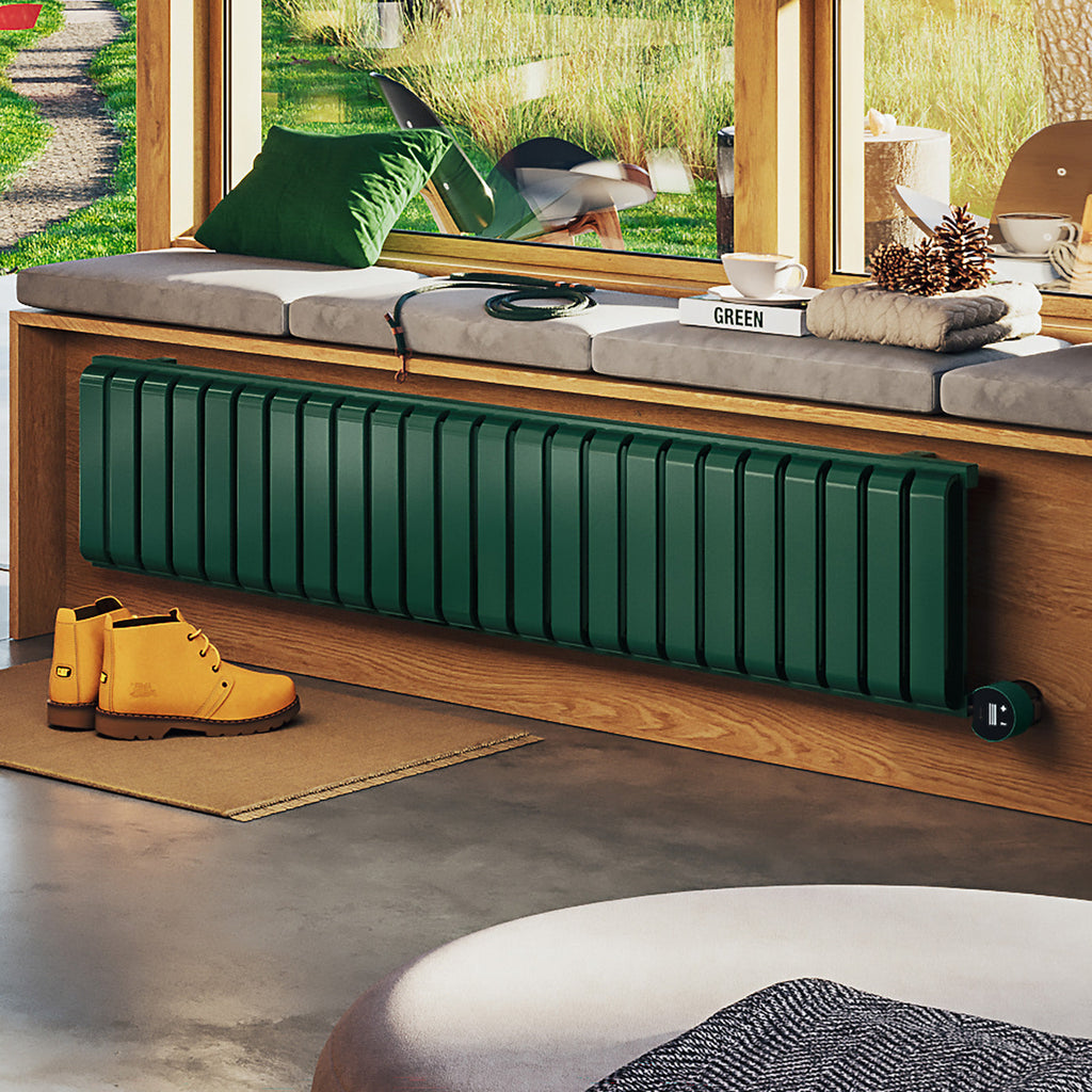 01_Terma-WARP-ROOM-E-_Wi-Fi_-UK-plug_-330h-x-1565w_mm_-1-Kw-Electric-Radiator_-Matt-Green-_RAL-6028