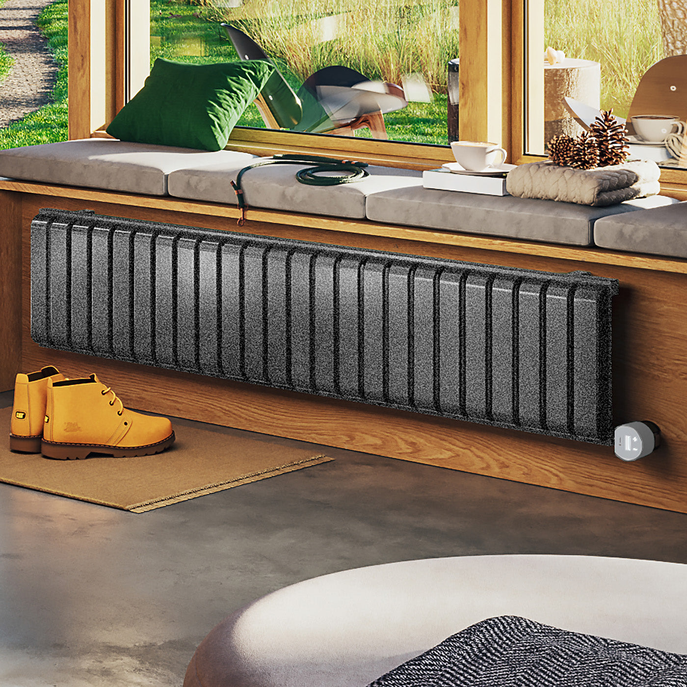 01_Terma-WARP-ROOM-E-_Wi-Fi_-UK-plug_-330h-x-1565w_mm_-1-Kw-Electric-Radiator_-Textured-Salt-n-Pepper-Grey