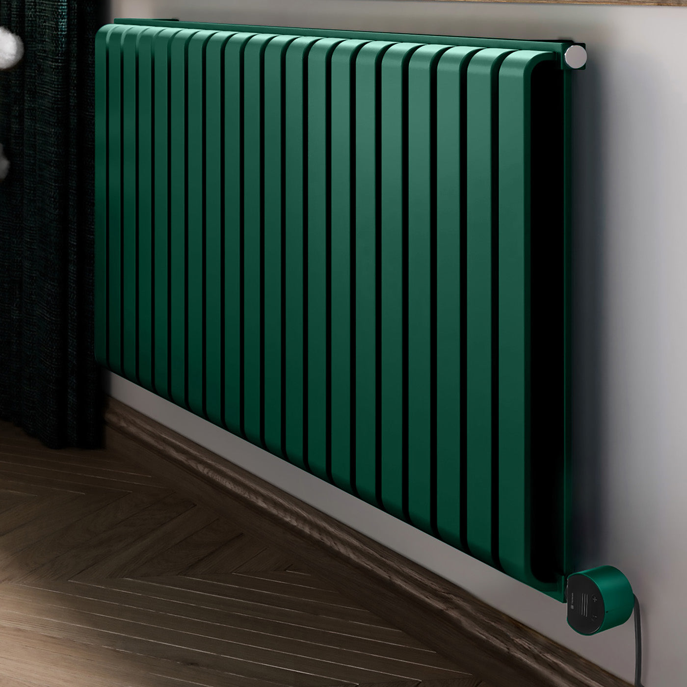 01_Terma-WARP-ROOM-E-_Wi-Fi_-UK-plug_-630h-x-1305w_mm_-1.5-Kw-Electric-Radiator_-Matt-Green-_RAL-6028