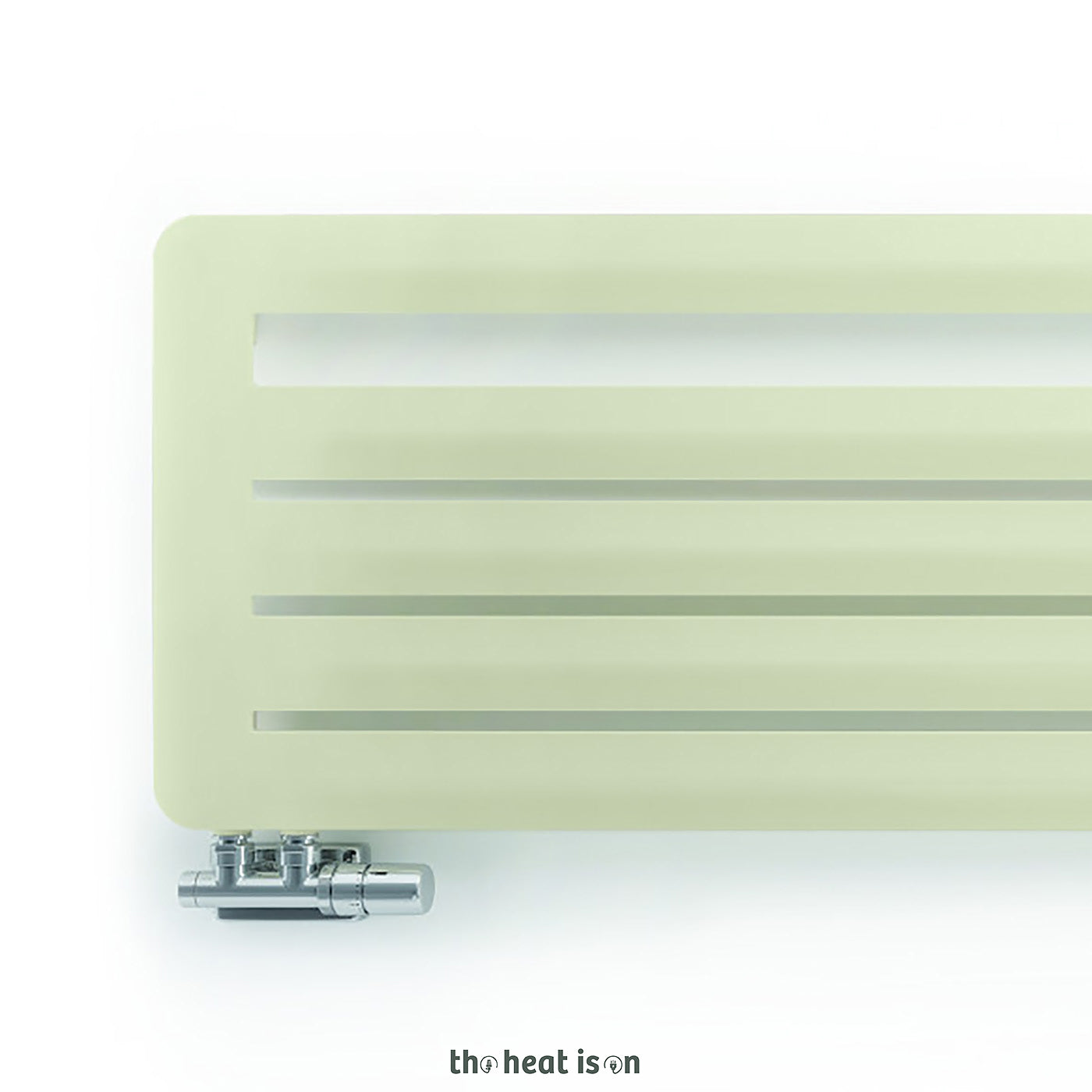Terma AERO HG, 455h x 1800w(mm), 2457 BTUs, Heated Towel Rail, RAL 6019 Matt Pastel Green