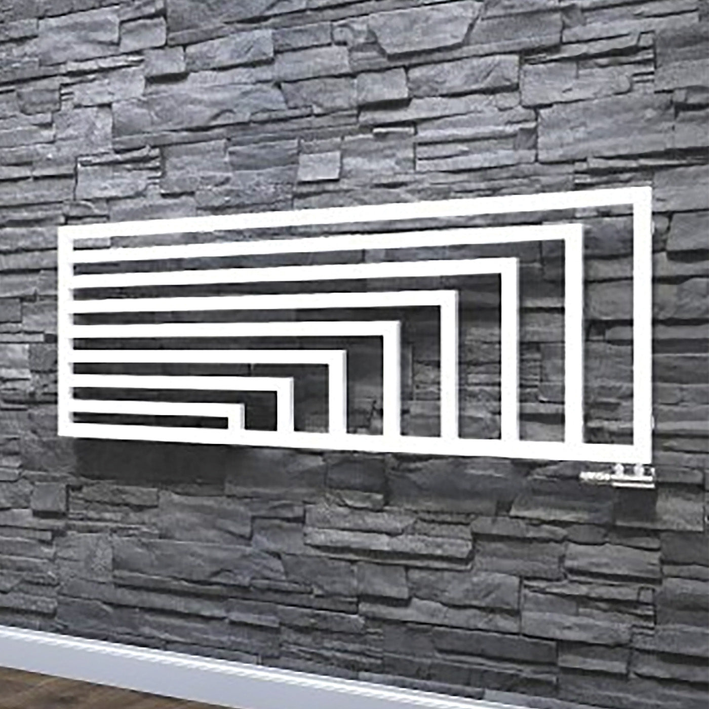 Terma ANGUS H, 680h x 1780w(mm), 3487 BTUs Horizontal Designer Radiator, Matt White RAL 9016
