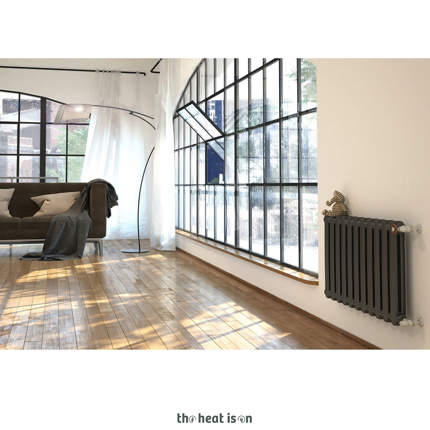 Terma BART, 580h x 934w(mm), 2730 BTUs, Cast Iron Radiator, 11 sections, Raw Metal