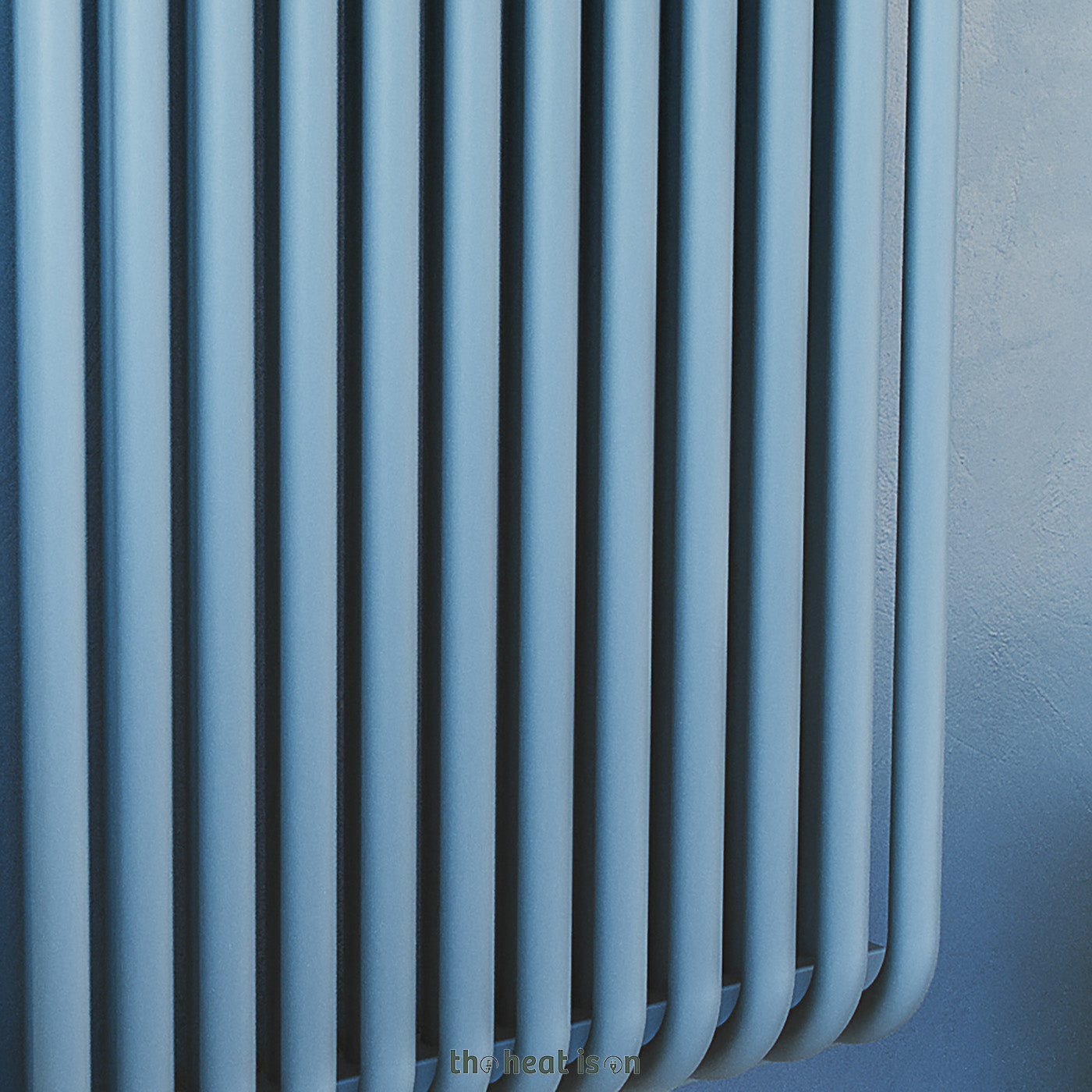 Terma DELFIN, 540h x 1020w(mm), 3607 BTUs, Horizontal Designer Radiator, RAL 5024 Matt Pastel Blue