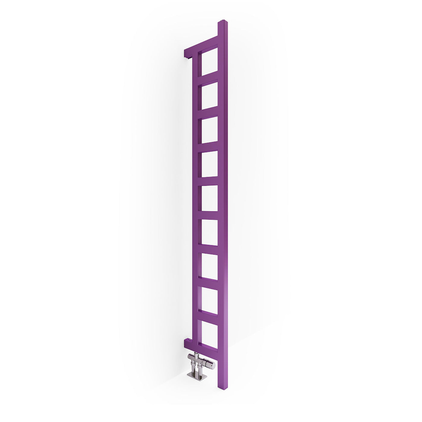 Terma EASY DW (dividing wall), 1660h x 200w(mm), 1071 BTUs, Heated Towel Rail, RAL 4008 Matt Signal Violet