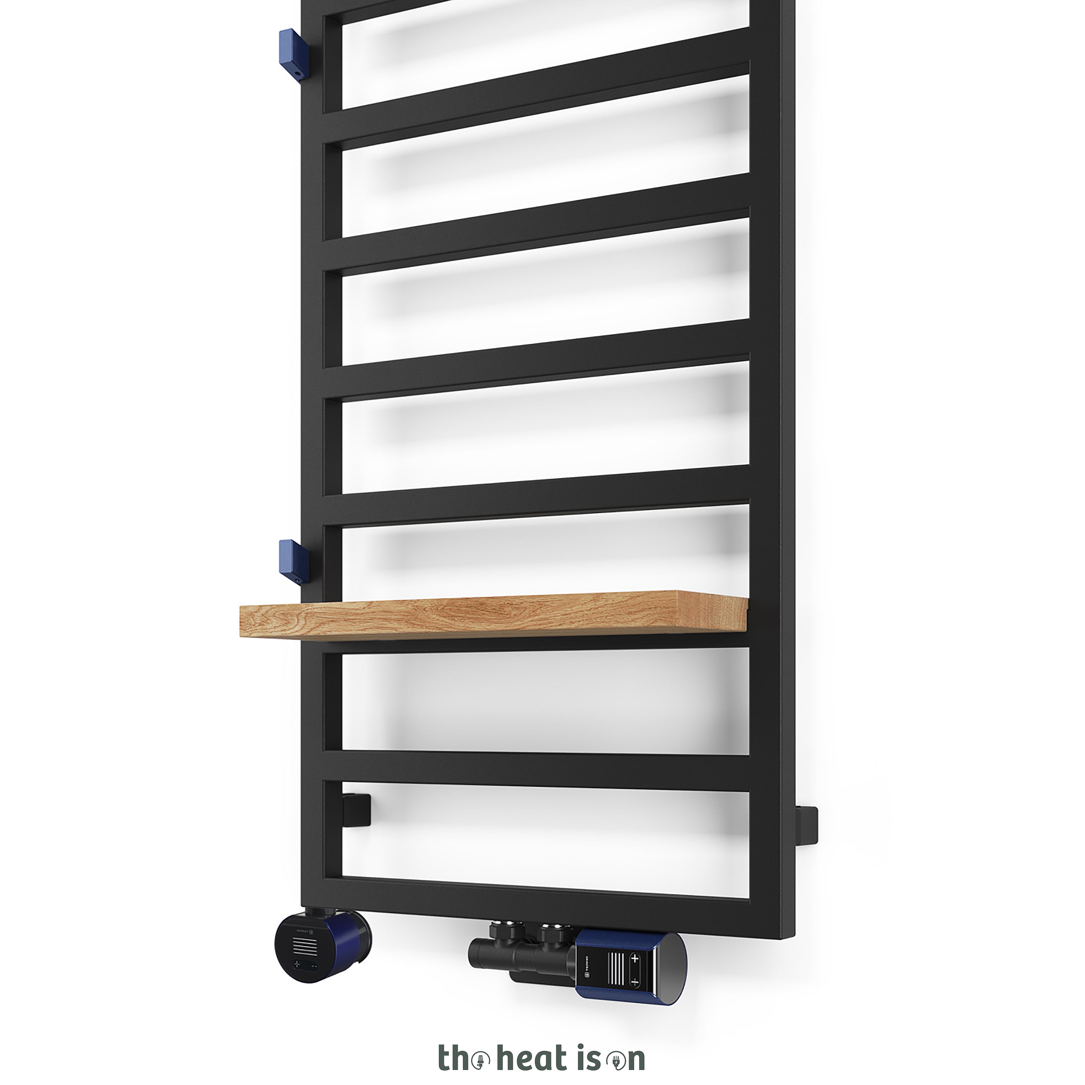 01_terma-grid-dual-fuel-towel-rail-990h-x-500w_mm_-_50mm-connections_-metallic-black_-1351-btus_400w-_with-twins-valves-in-matt-black-_-vaz-smart-trv-head-in-black_midnight-blue-_-veo
