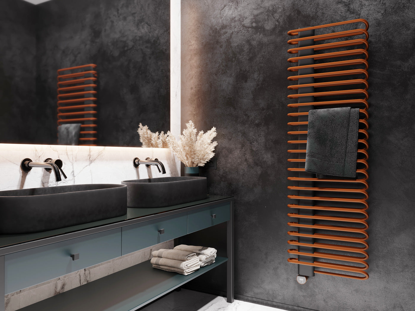01_terma-michelle-e-_wi-fi_-15-to-28_c_-1620h-x-500w_mm_-1000w-electric-towel-rail_-true-copper-bars-soft-matt-black-masking