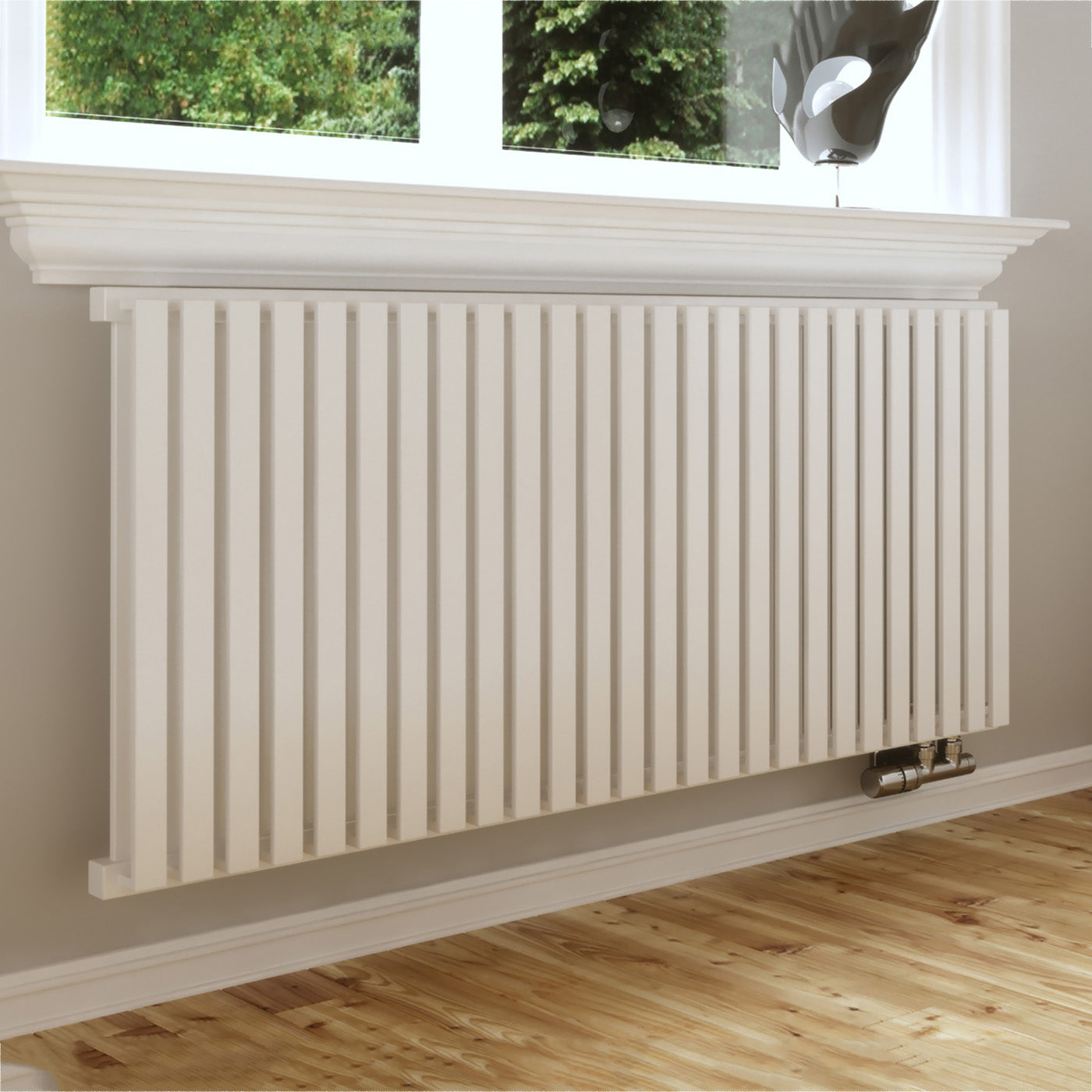Terma NEMO, 530h x 1185w(mm), 3924 BTUs, Horizontal Designer Radiator, RAL 9016 Matt White