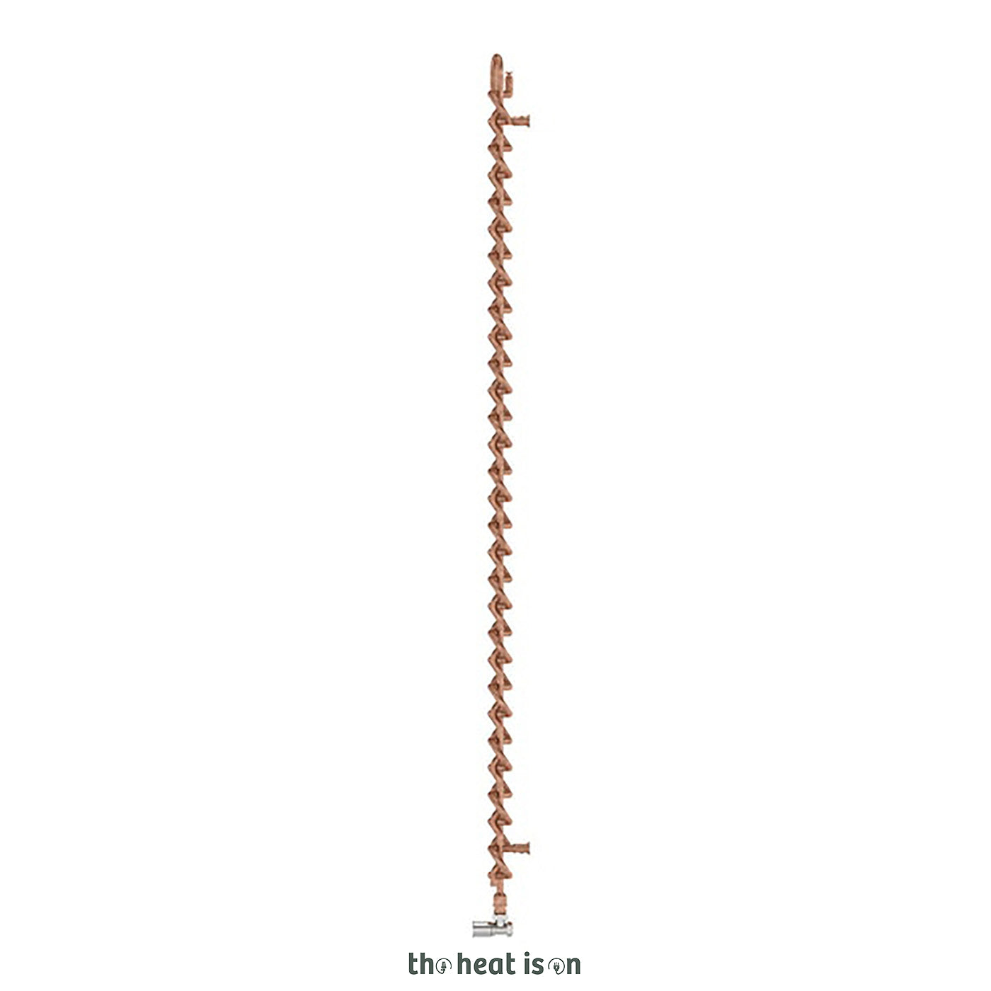 Terma PLC V, 1580h x 263w(mm), 1129 BTUs, Vertical Designer Radiator, Bright Copper