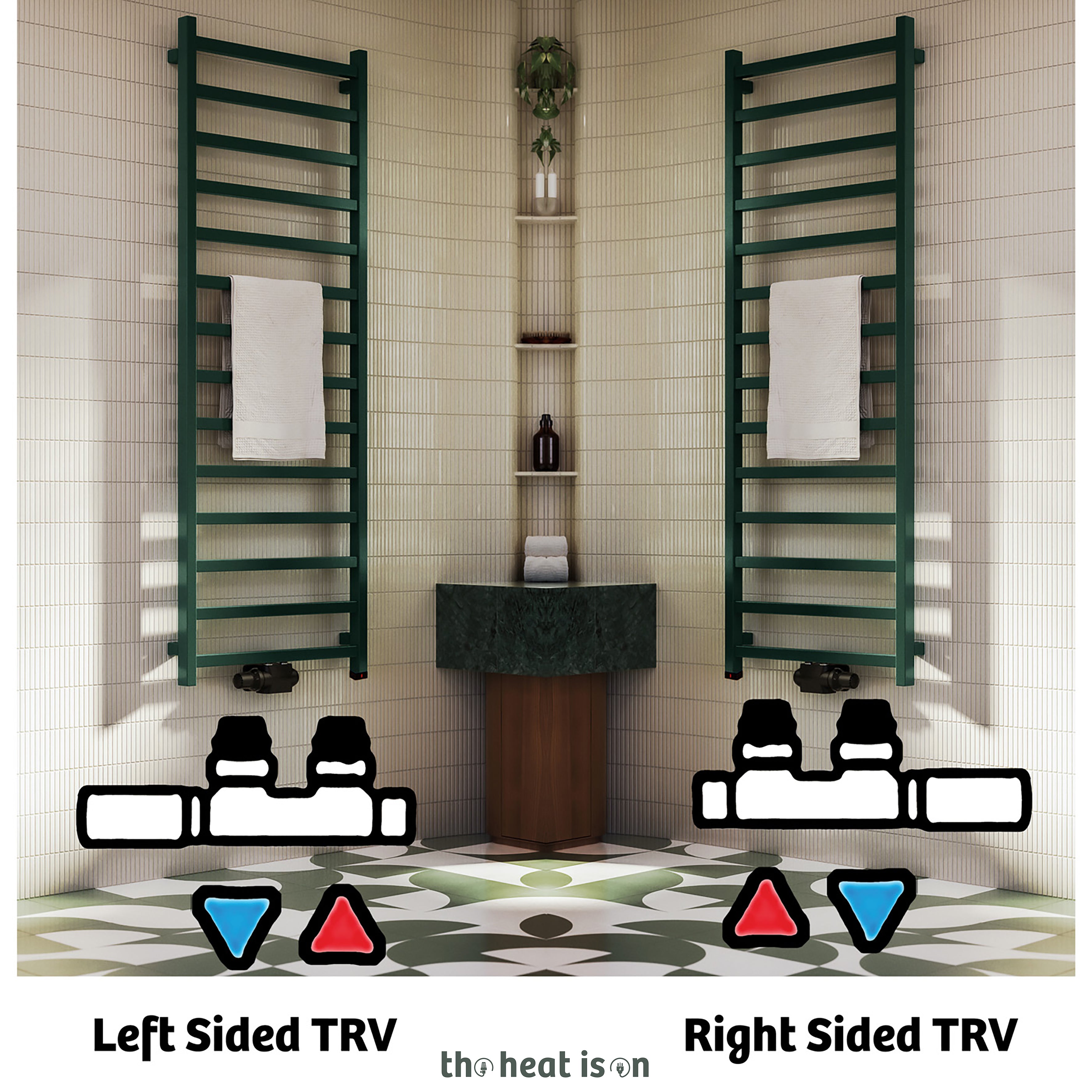 01_terma-simple-one-dual-fuel-towel-rail_-1680h-x-500w_mm_-2109-btus_-600w_-bottle-green-_premium-wet-paint_-_with-twins-valves-in-black-_-internal-one-element_-45_60oc