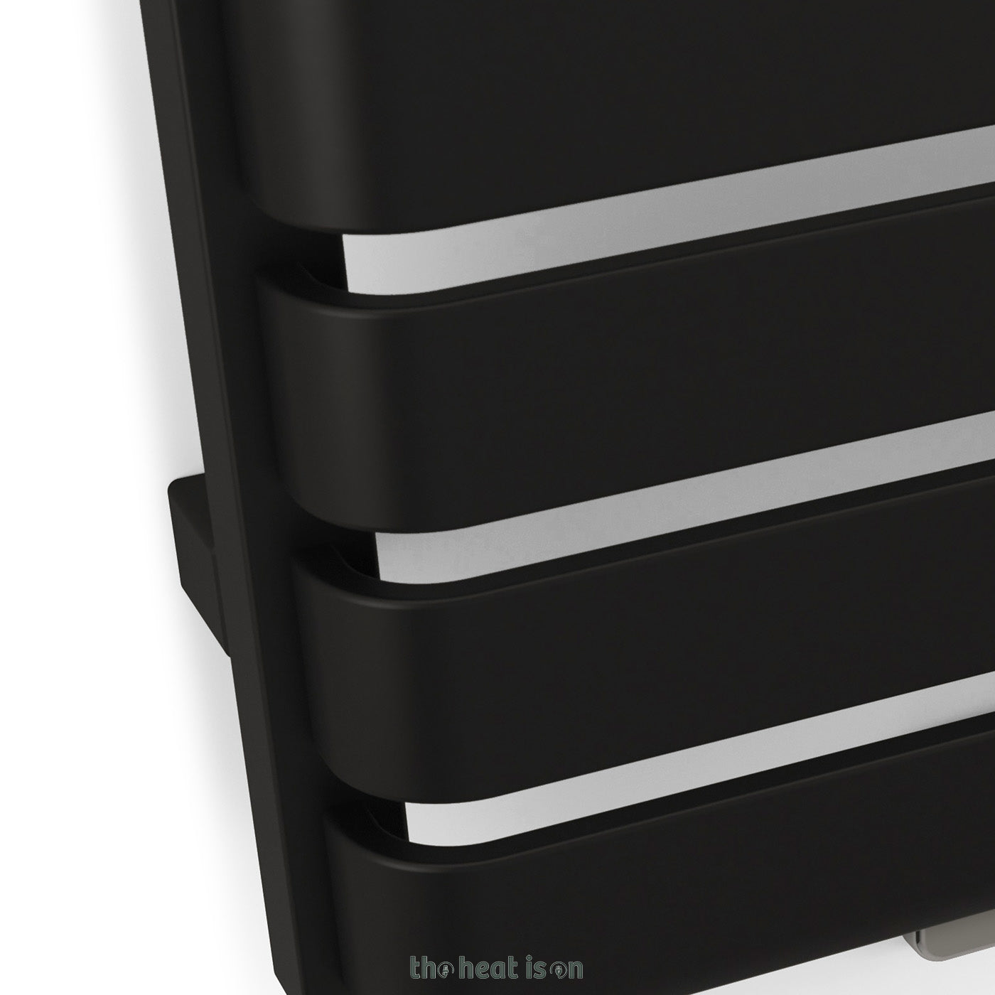 Terma WARP T, 655h x 500w(mm), 1109 BTUs, Heated Towel Rail, RAL 9005 Matt Black