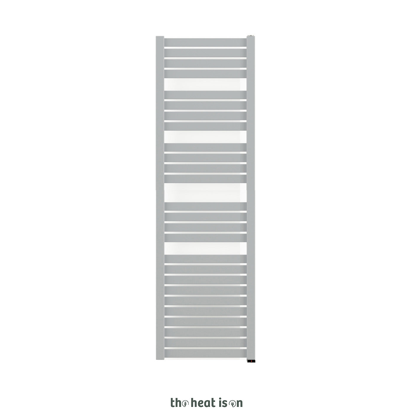 Terma MANTIS ONE, 1260h x 540w(mm), 600w Electric Towel Rail, RAL 9005 Nature Grey (with Internal ONE Element (manual/optional IR controllable), 45/60°c)