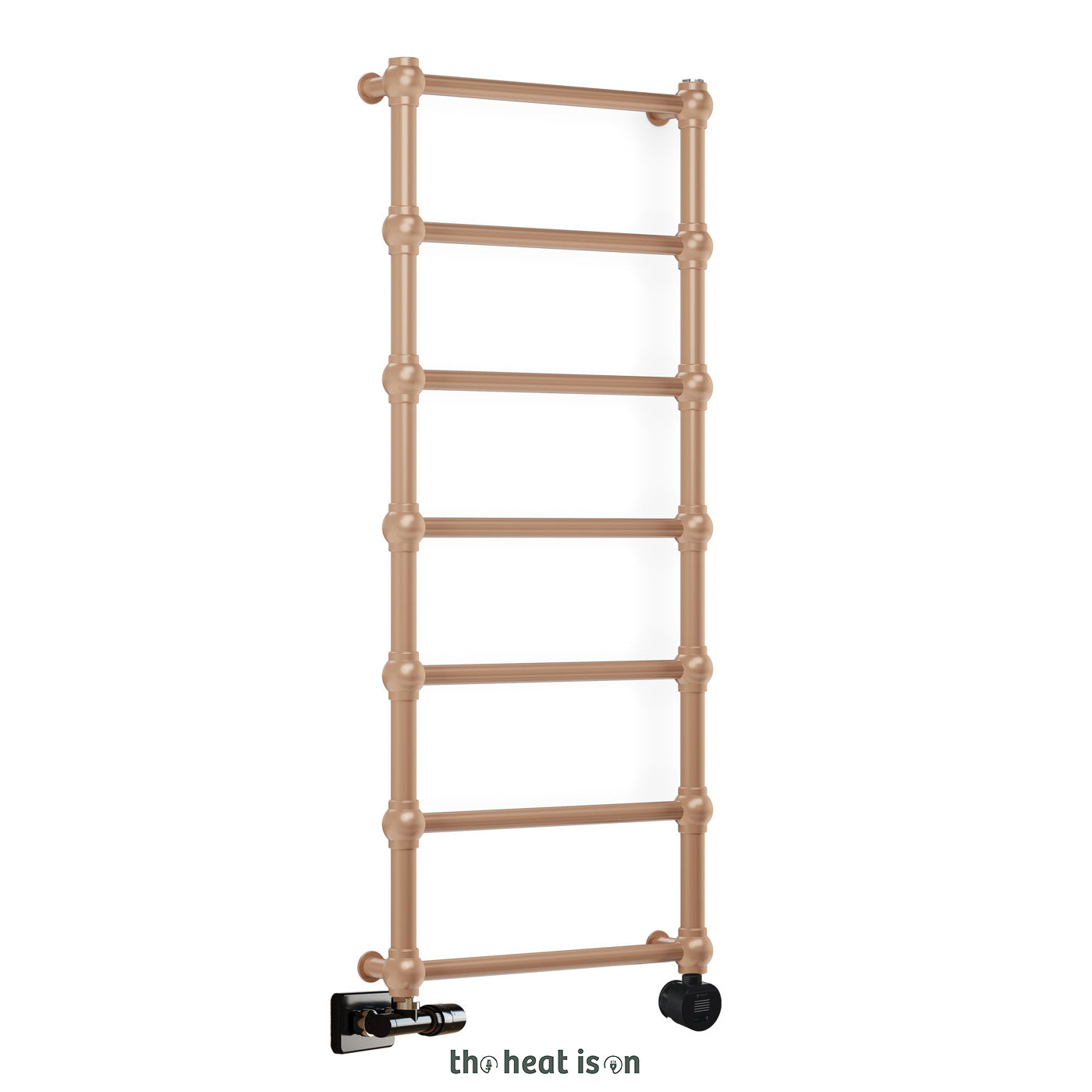 02-terma-retro-dual-fuel-towel-rail_-1170h-x-504w_mm_-1051-btus_-300w_-bright-copper-_with-unico-dual-fuel-valve-in-bright-copper--_-veo-black_black-wi-fi-element_-30-60_c