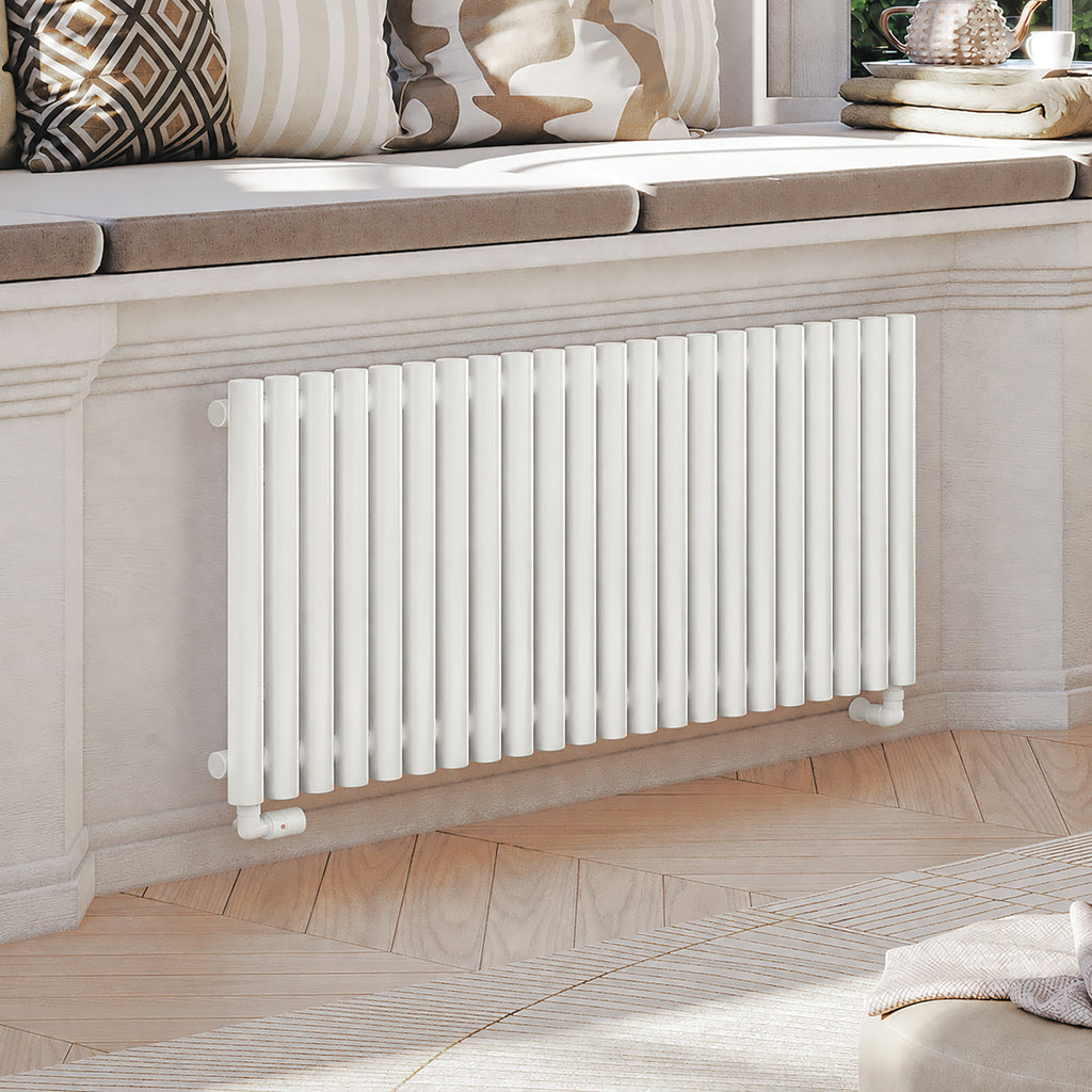 Terma ROLO ROOM, 500h x 1195w(mm), (Underside Connections) 2768 BTUs Designer Radiator, White RAL 9016