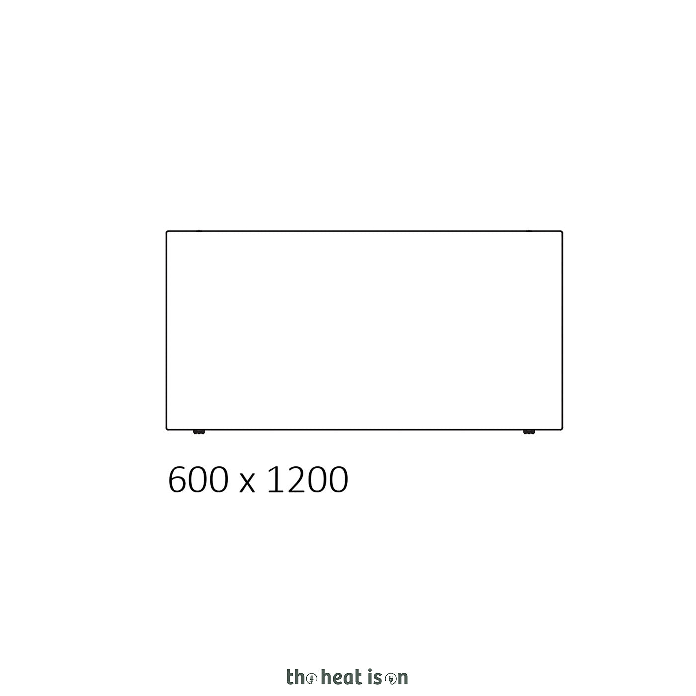 Terma SOLID, 600h x 1200w(mm), 5681 BTUs Designer Radiator, RAL 9005 Matt Black