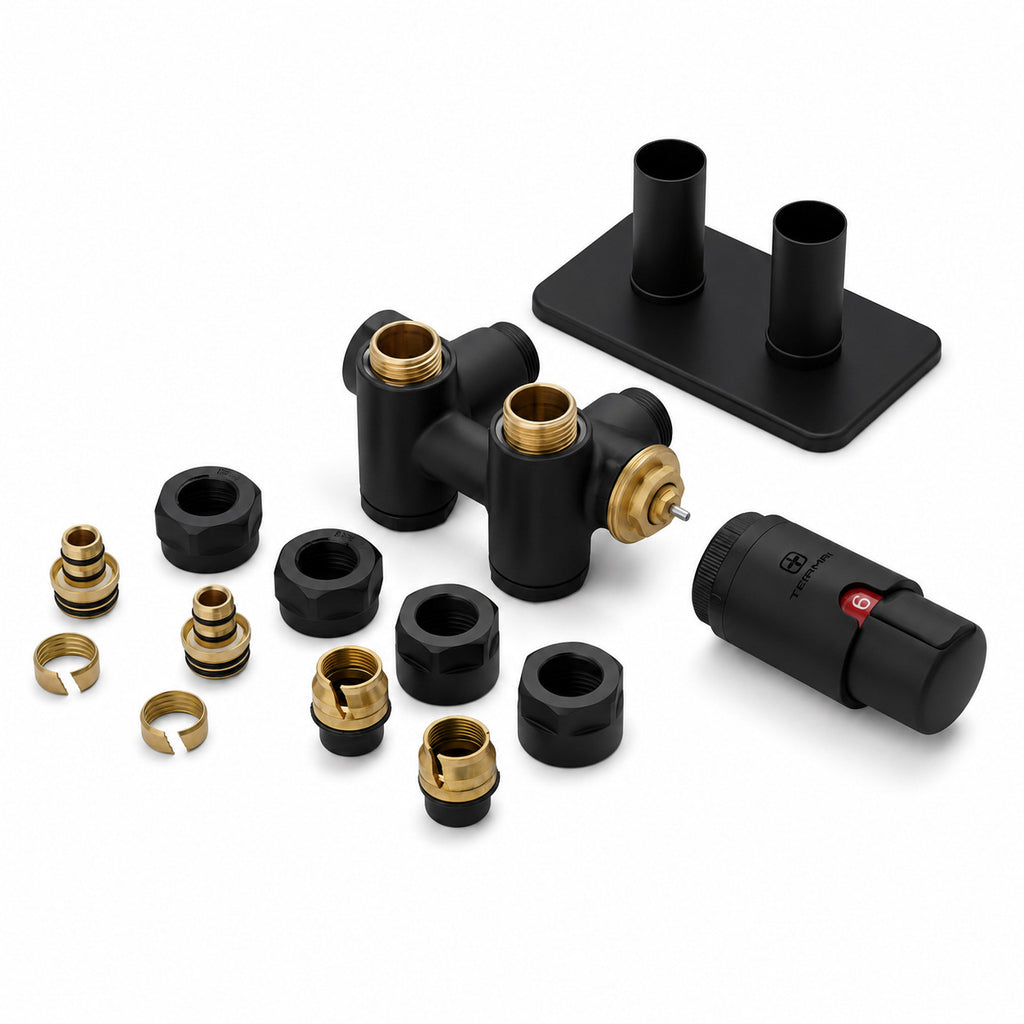 02-thermostatic-50mm-radiator-valves-trvs-with-integrated-t-piece-for-dual-fuel-pipe-masking-matt-black-right-sided-3-axis-corner-integra-duo