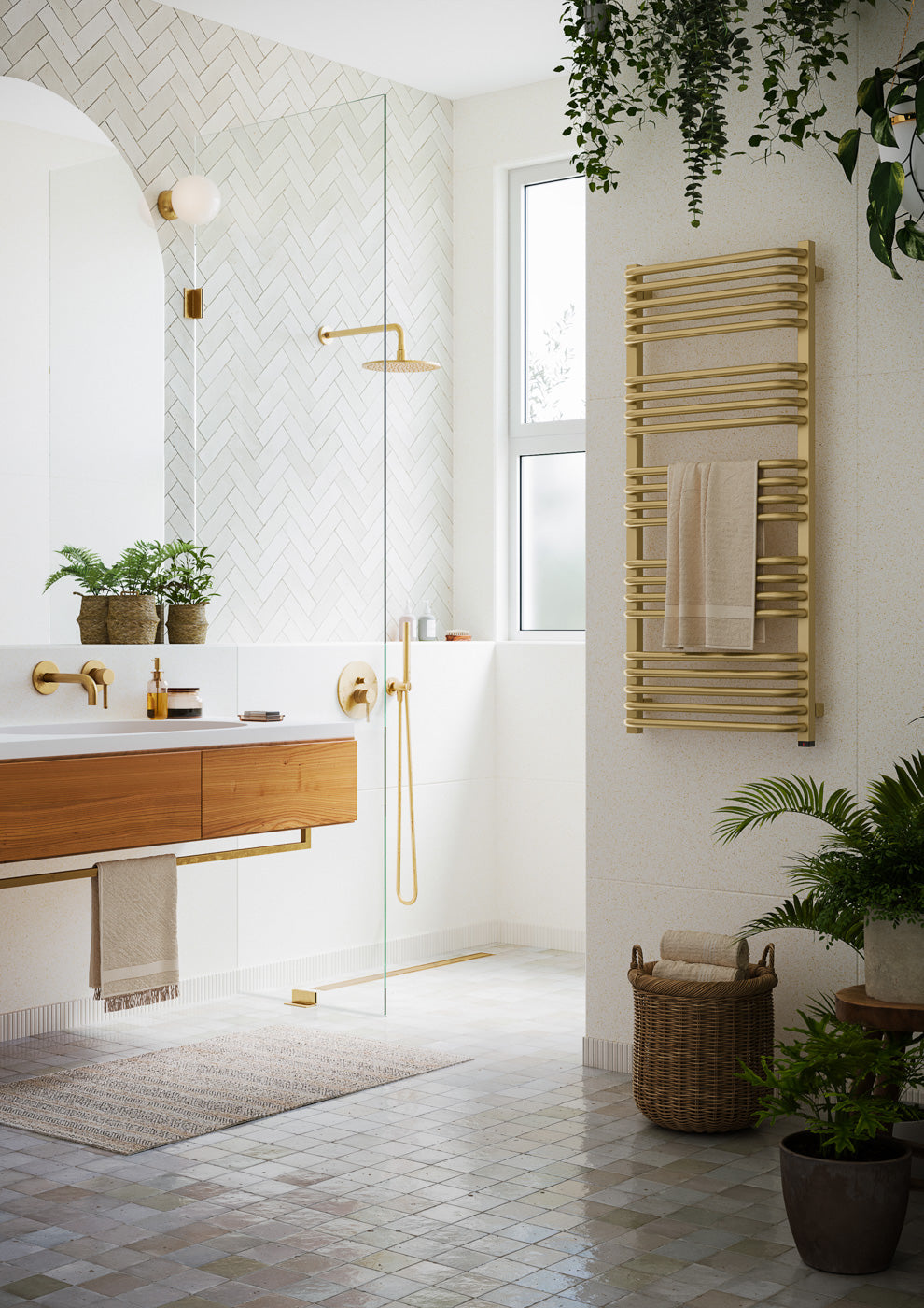 02_Terma-ALEX-ONE-_-45_60-deg._-1140h-x-500w_mm_-600w-Electric-Towel-Rail_-Matt-Brass