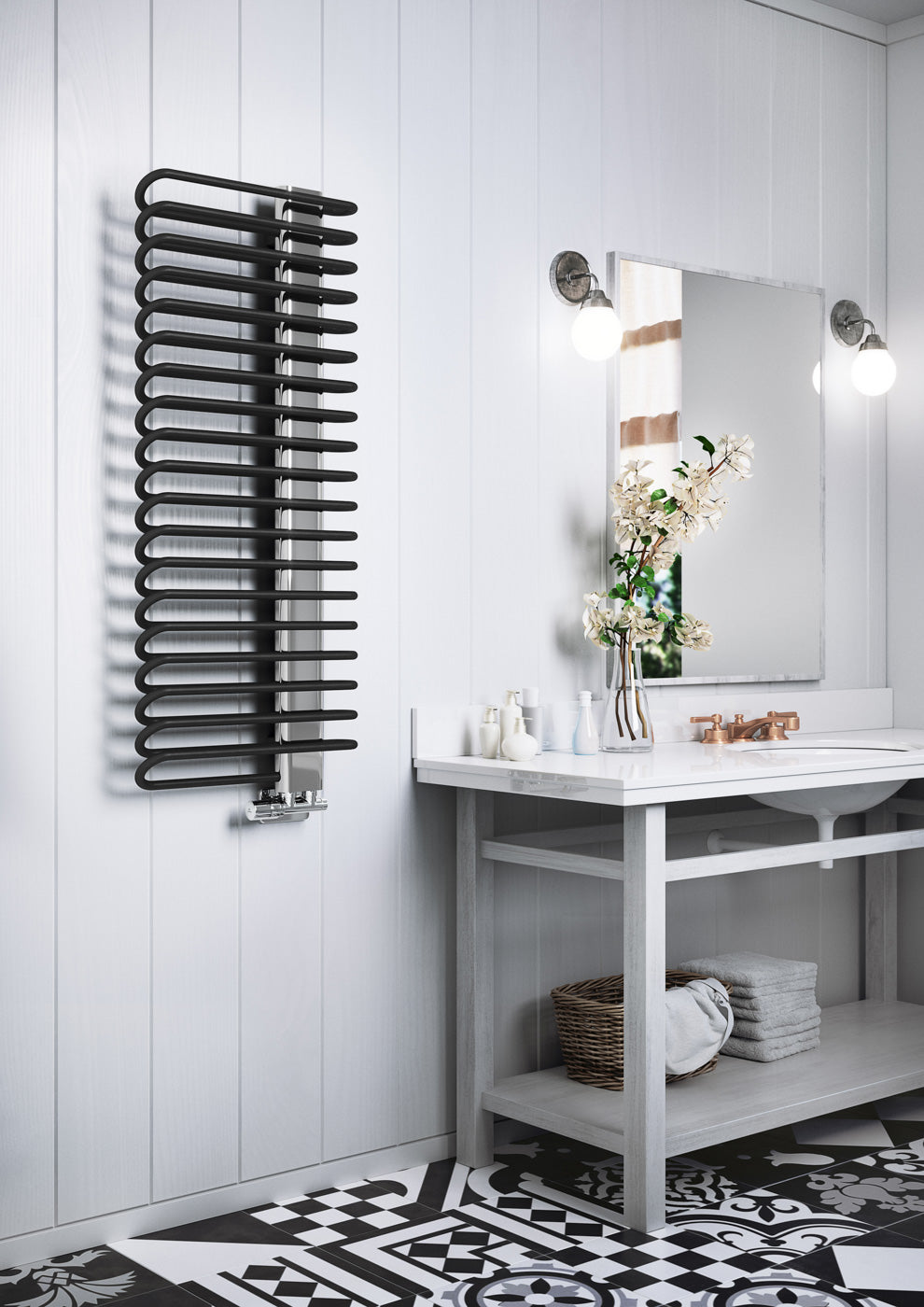 02_Terma-MICHELLE_-1200h-x-500w_mm_-2459-BTUs-Heated-Towel-Rail_-Metallic-Black-_Bars_-_-Chrome-_Masking