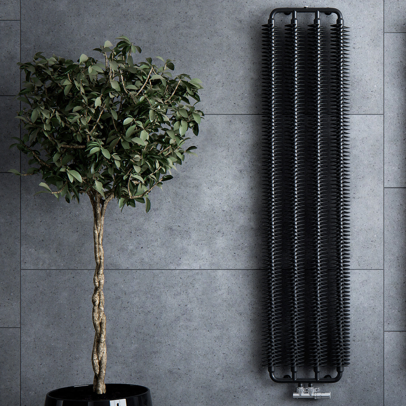 Ribbon Radiator Terma RIBBON V Copper Designer Radiator 1720hx390w 2974 BTUs