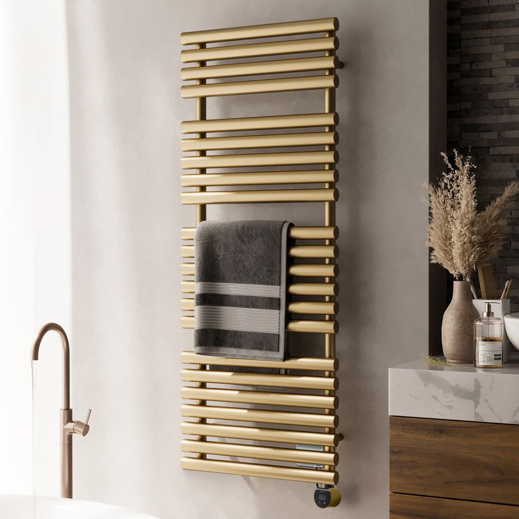 02_Terma-ROLO-TOWEL-_Wi-Fi_-15-28-deg._-1360h-x-520w_mm_-800w-Electric-Towel-Rail_-Matt-Brass-_matching-colour-element
