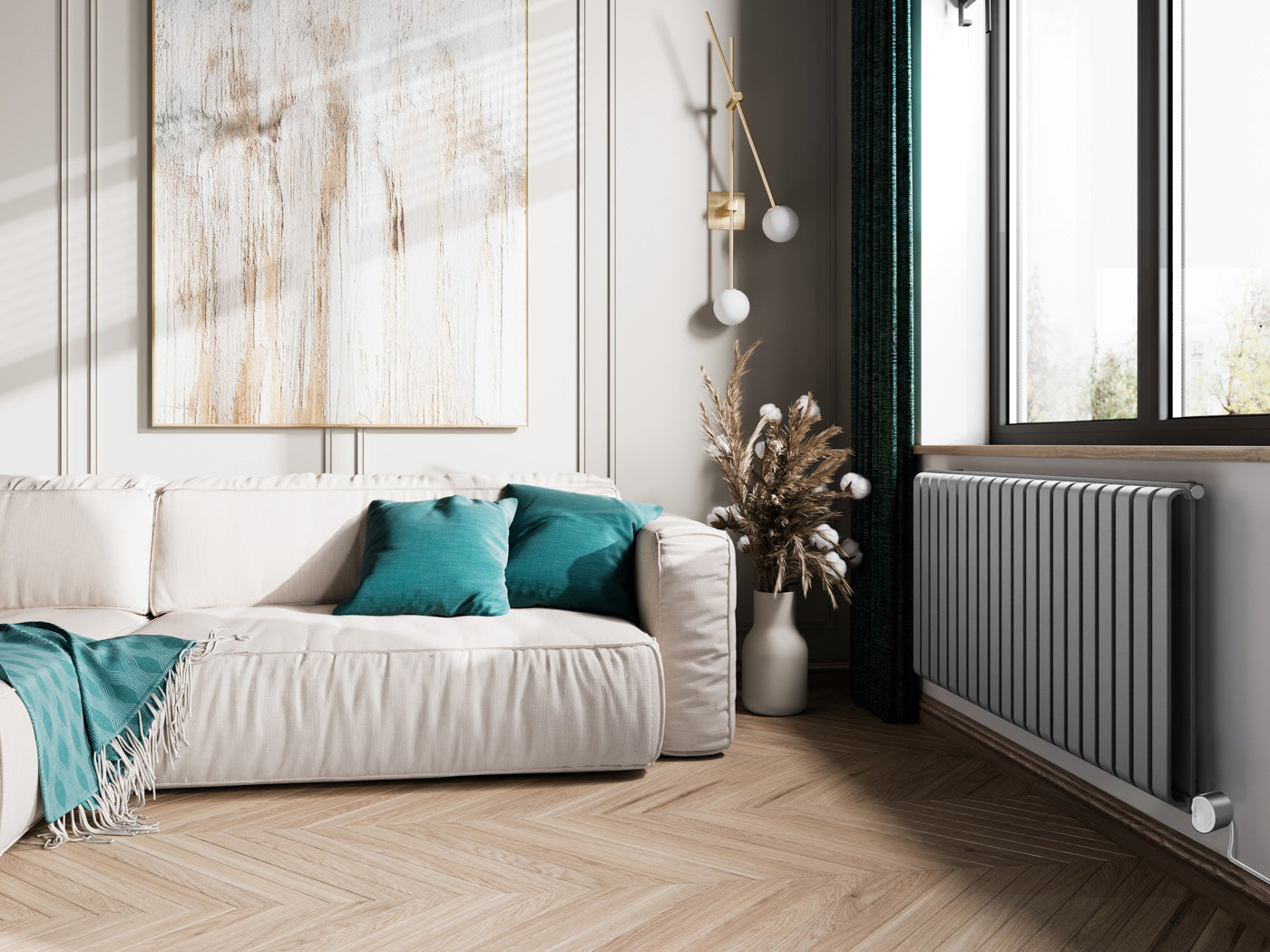 02_Terma-WARP-ROOM-E-_Wi-Fi_-UK-plug_-630h-x-1305w_mm_-1.5-Kw-Electric-Radiator_-Salt-n-Pepper