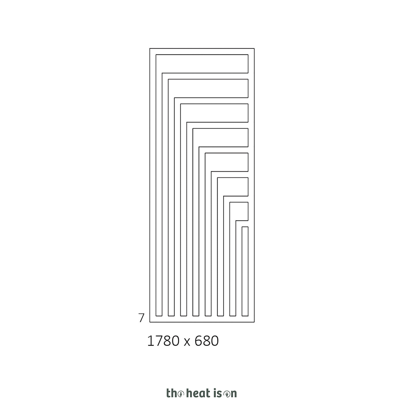 Terma ANGUS V, 1780h x 680w(mm), 3808 BTUs, Vertical Designer Radiator, RAL 5012 Matt Light Blue