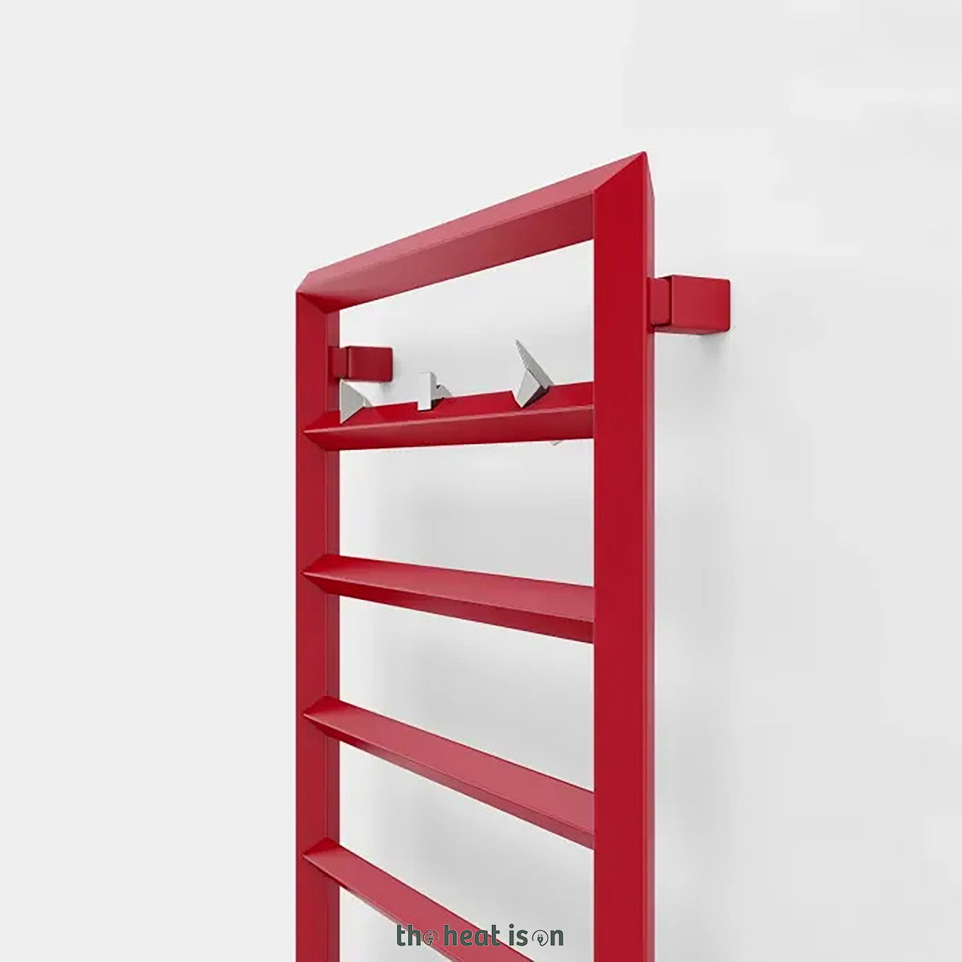 Terma DIAMOND, 1120h x 500w(mm), 1365 BTUs, Heated Towel Rail, Metallic Red