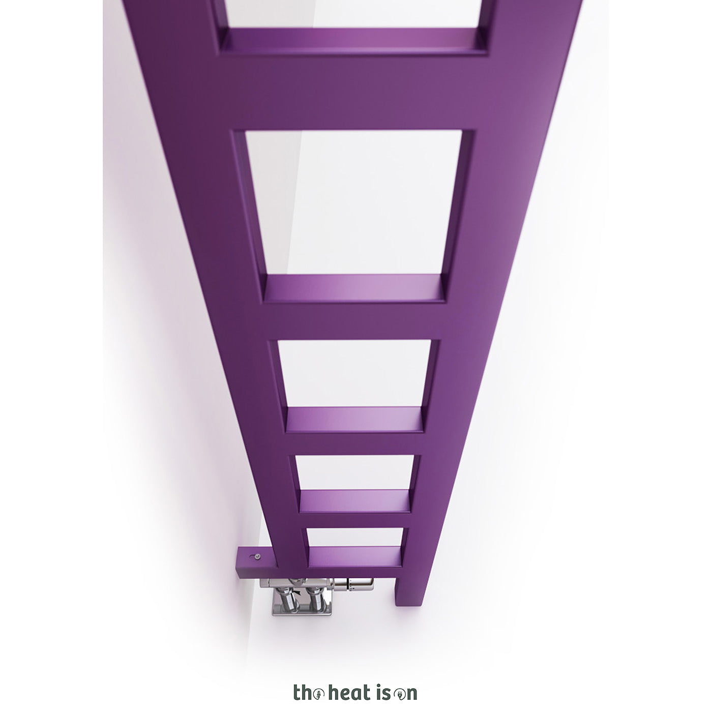 Terma EASY DW (dividing wall), 1660h x 200w(mm), 1071 BTUs, Heated Towel Rail, RAL 4008 Matt Signal Violet