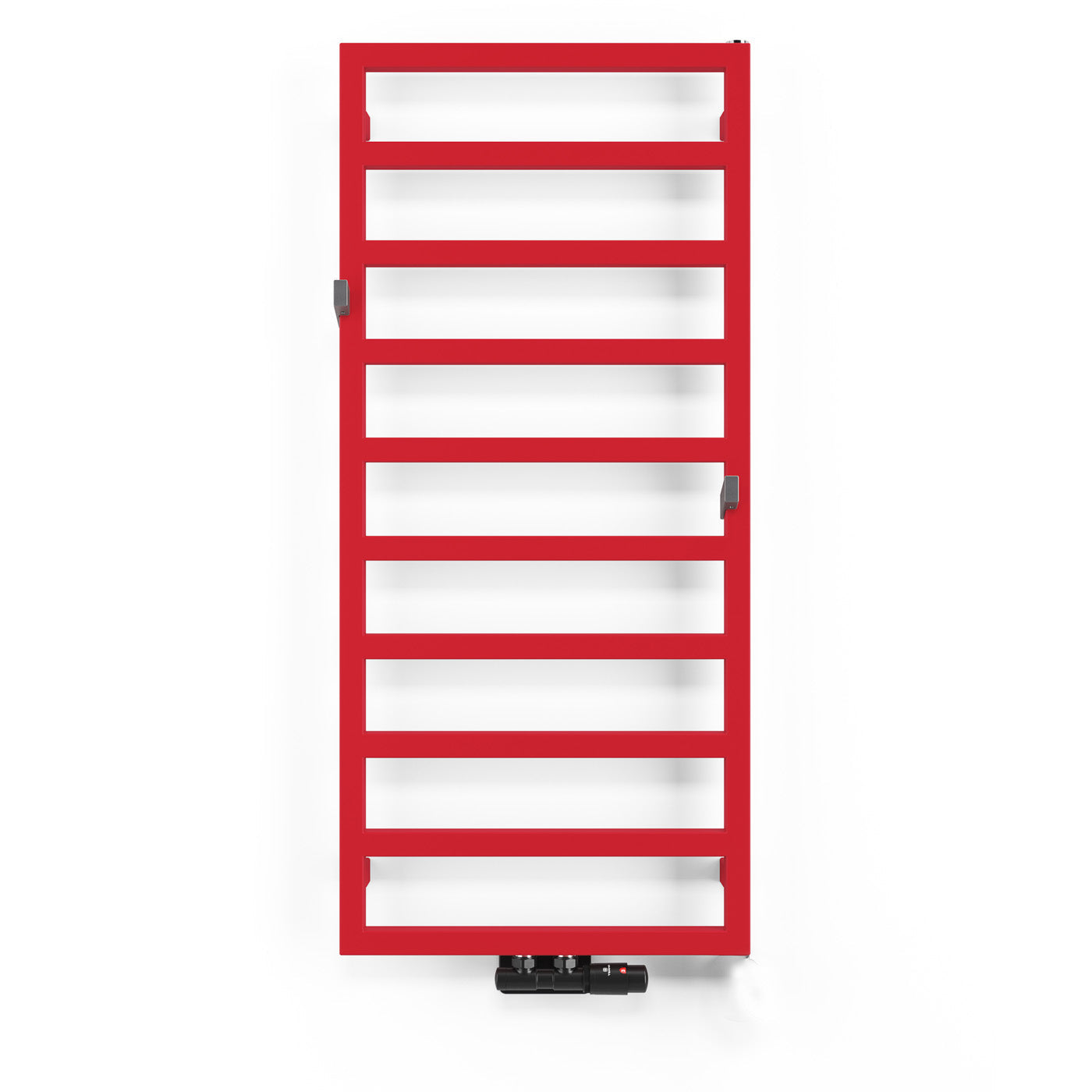 Terma GRID, 1110h x 500w(mm), 1501 BTUs Heated Towel Rail, 50mm Central Connections, RAL 3028 Matt Pure Red