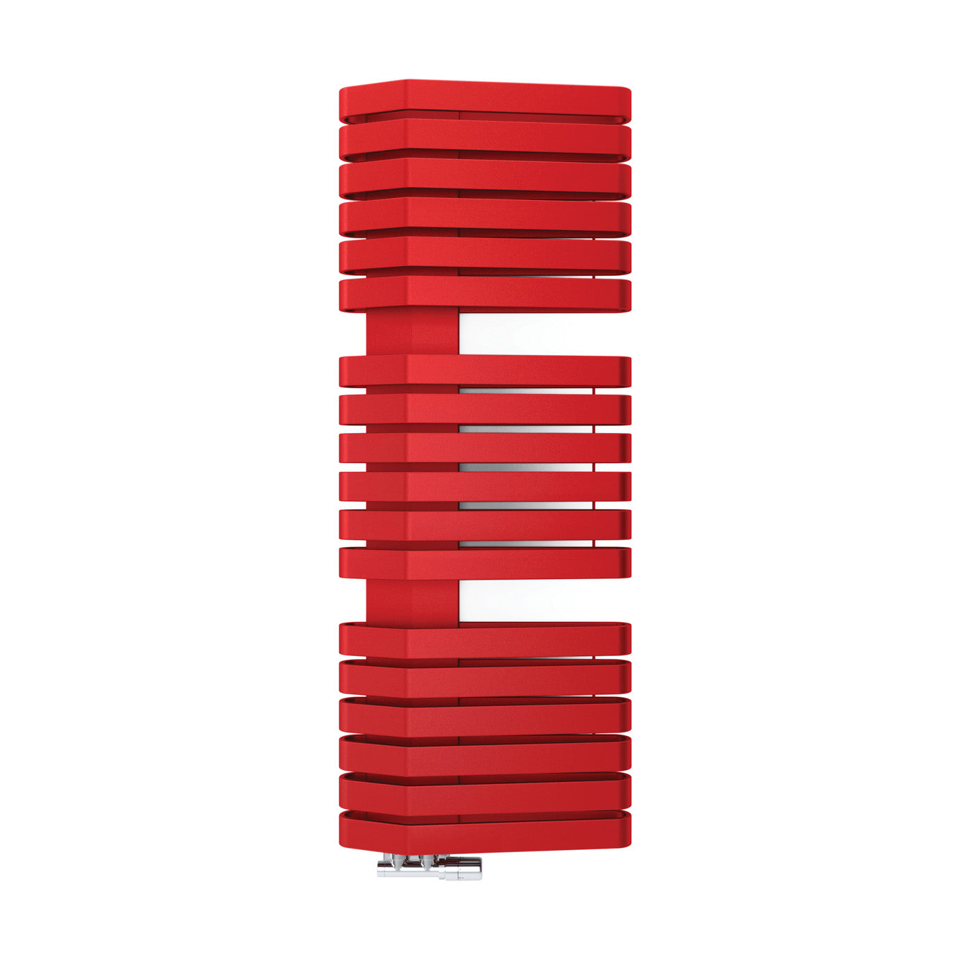 Terma IRON S, 1315h x 500w(mm), 3398 BTUs, Heated Towel Rail, Metallic Red (bars) Metallic Red (masking)