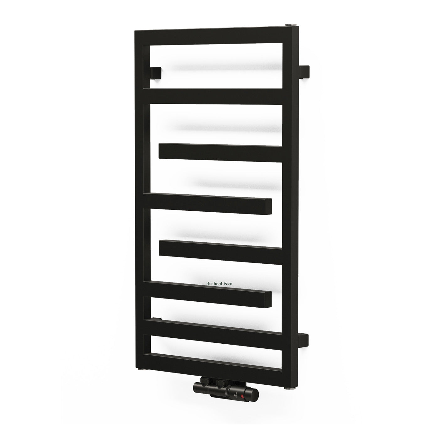 Terma JUNO, 880h x 500w(mm), 1232 BTUs Heated Towel Rail, RAL 9005 Matt Black