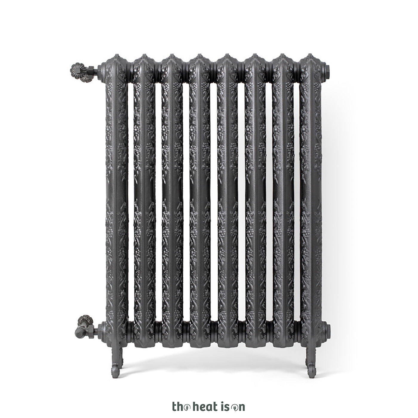 Terma KASZUB, 920h x 688w(mm), 3276 BTUs, Floorstanding Horizontal Cast Iron Radiator, 8 sections, Raw Metal