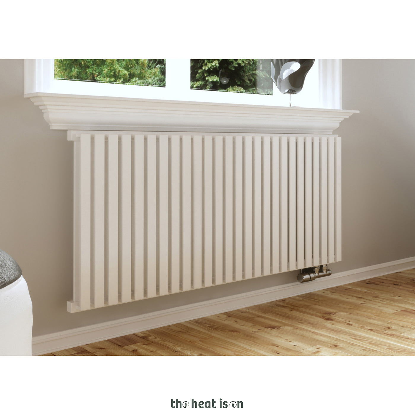 Terma NEMO, 530h x 1185w(mm), 3924 BTUs, Horizontal Designer Radiator, RAL 9016 Matt White