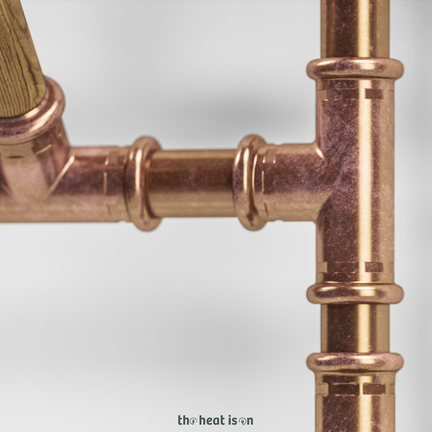 Terma PAJAK, 1400h x 531w(mm), 1447 BTUs, Vertical Designer Radiator, Raw Copper