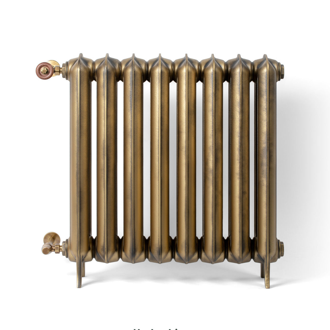 Terma PLAIN 3 COL, 720h x 852w(mm), 4709 BTUs, Horizontal Cast Iron Radiator, 10 sections, Antique Brass