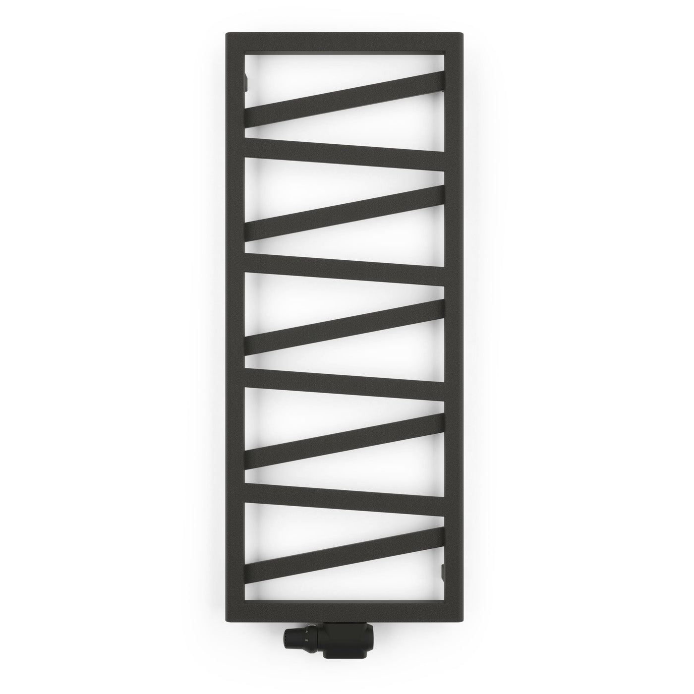 Terma VIPERA, 1230h x 500w(mm), 1539 BTUs Heated Towel Rail, 50mm Central Connections, Metallic Grey