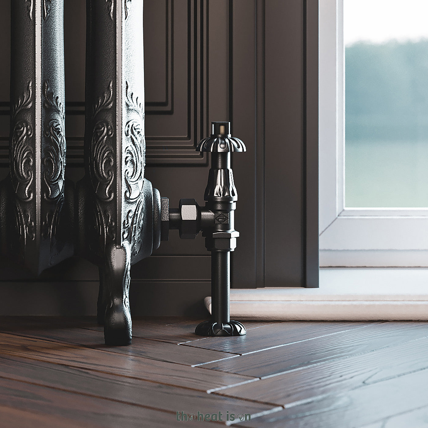 Thermostatic Radiator Valves (TRVs) & Pipe Masking,  Raw Metal, LEFT or RIGHT SIDED, ANGLED, ARTISTIC