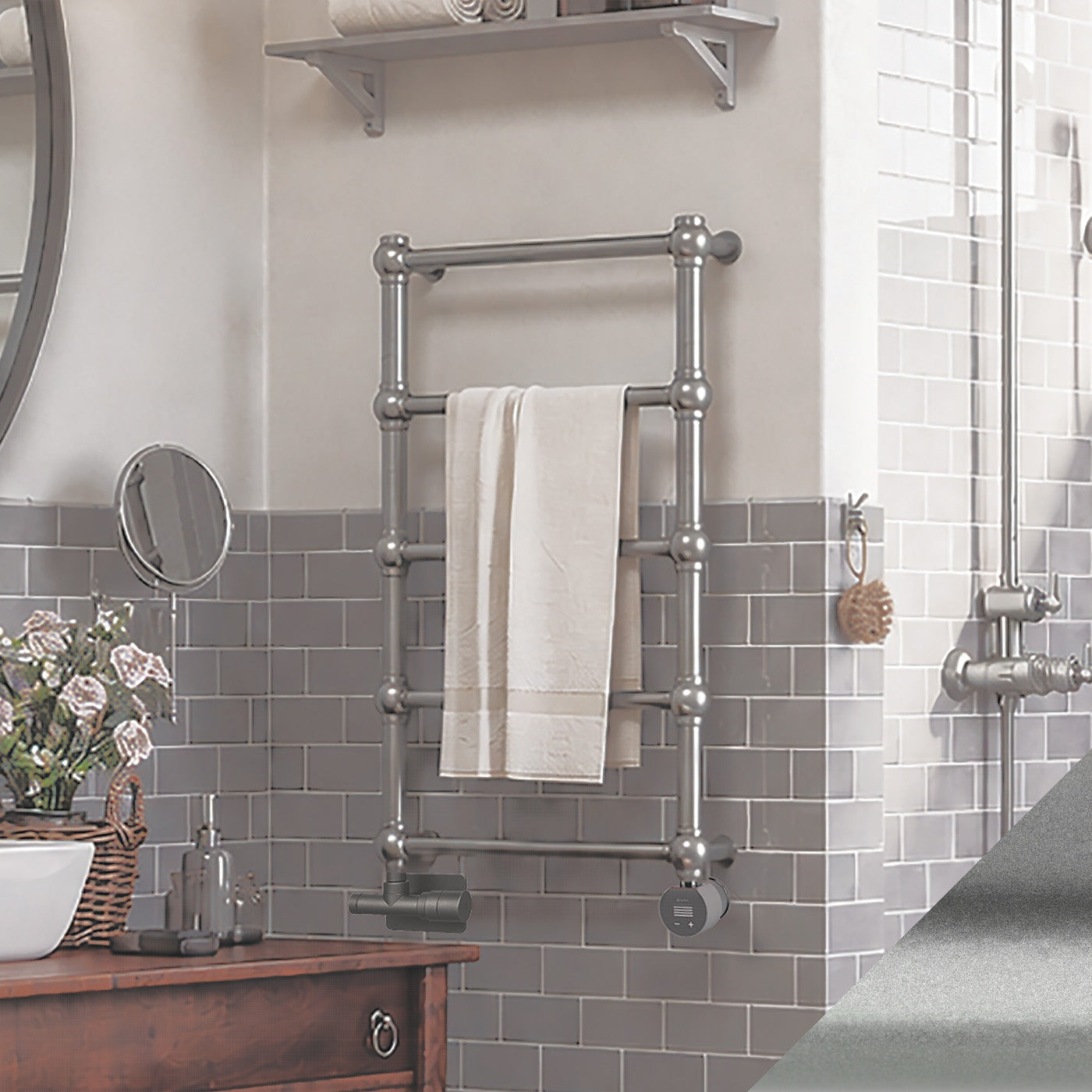 03-2-terma-retro-dual-fuel-towel-rail-800h-x-504wmm-717-btus-200w-inox-grey-with-unico-dual-fuel-valve-in-inox-grey-veo-black-metal-alive-wi-fi-element-30-60-c