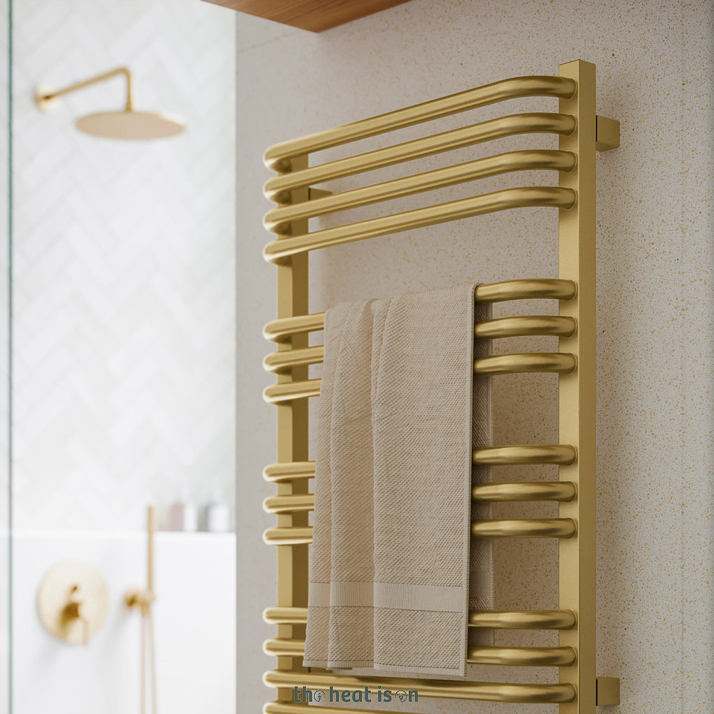 03-terma-alex-one-dual-fuel-towel-rail-760h-x-500wmm-1406-btus-400w-brass-premium-wet-paint-with-unico-dual-fuel-valve-in-chrome-internal-one-element-45-60oc