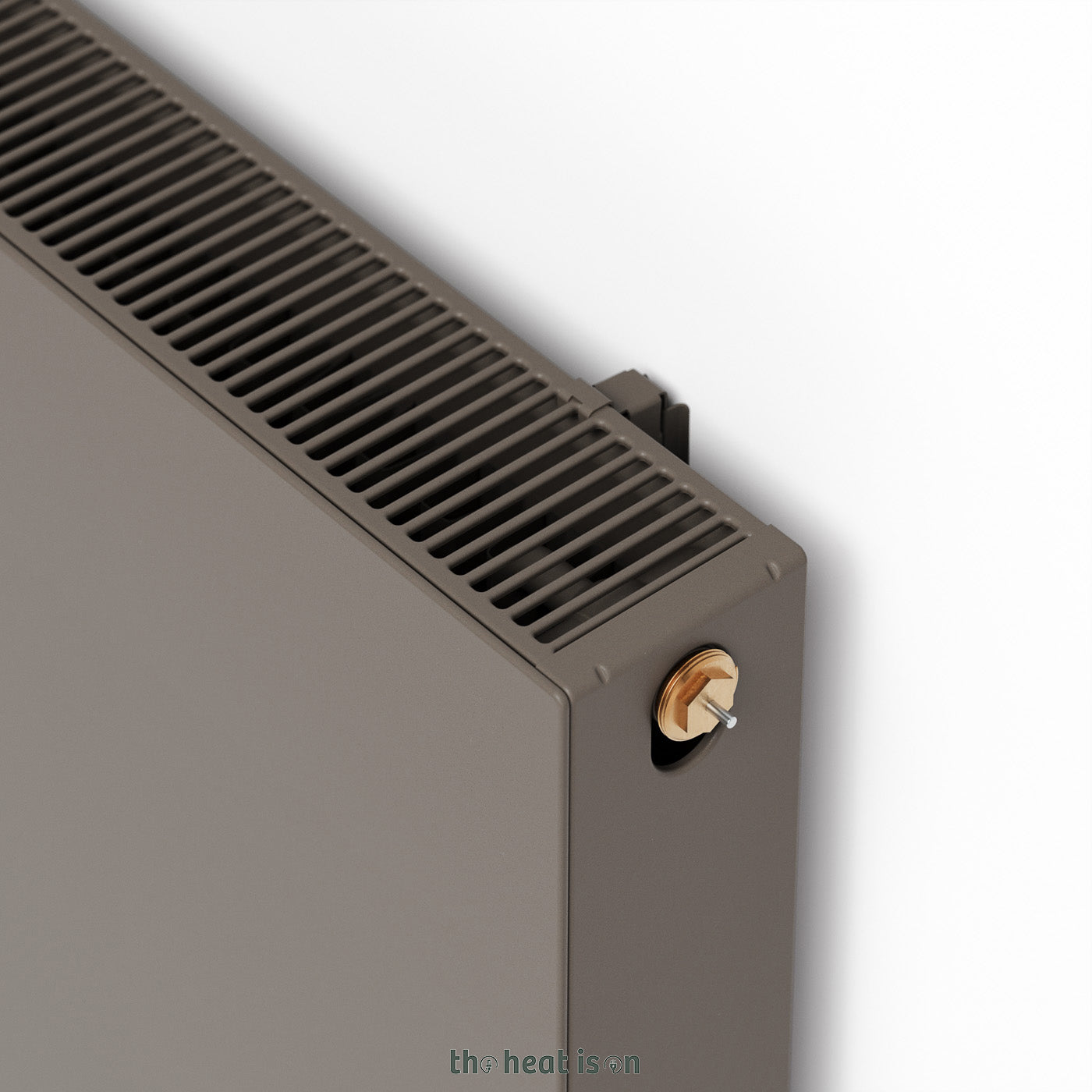 Terma SOLID, 600h x 800w(mm), 3787 BTUs, Horizontal Designer Radiator, Sparkling Gravel (aka Taupe Grey)
