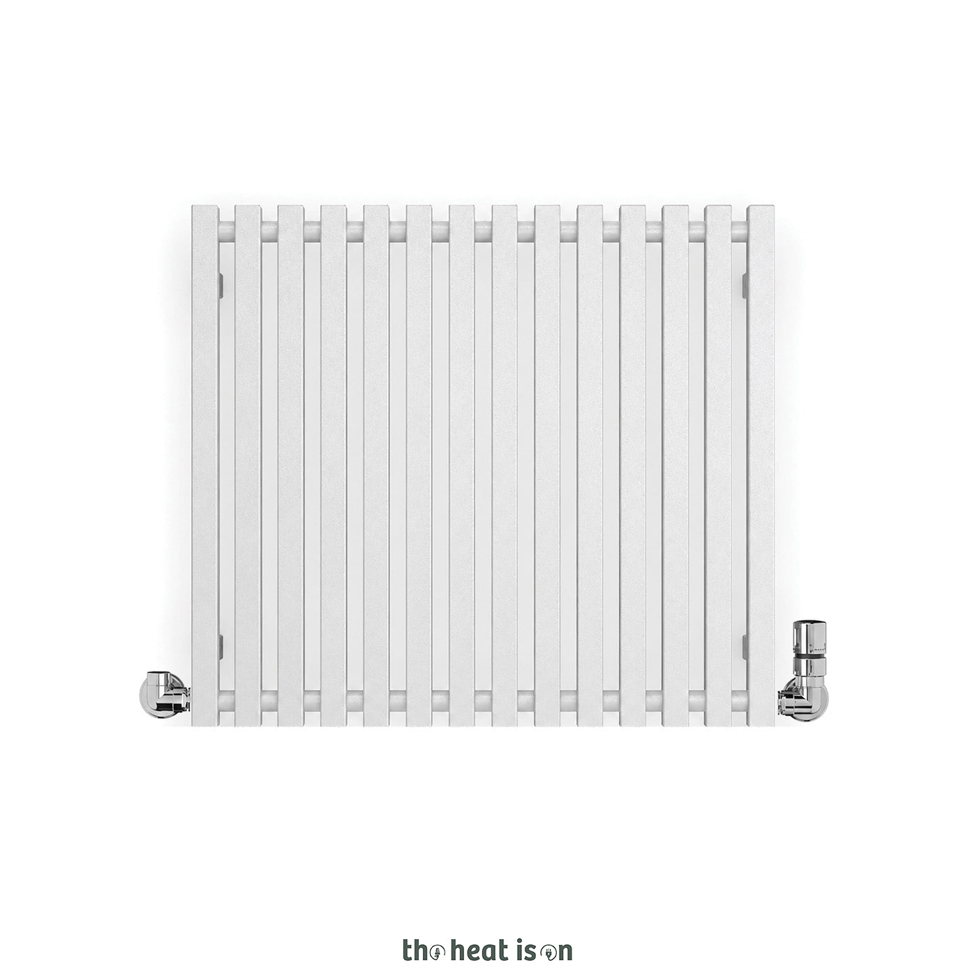Terma TRIGA, 610h x 680w(mm), 1890 BTUs Horizontal Designer Radiator, Metallic Silver