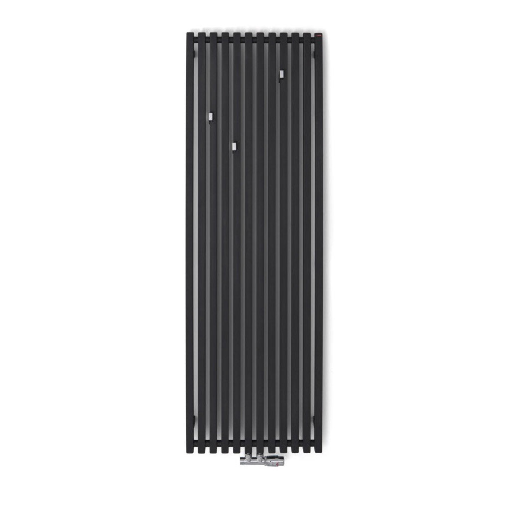 Terma TRIGA, 1900h x 580w(mm), 4920 BTUs, Vertical Designer Radiator, RAL 9005 Matt Black