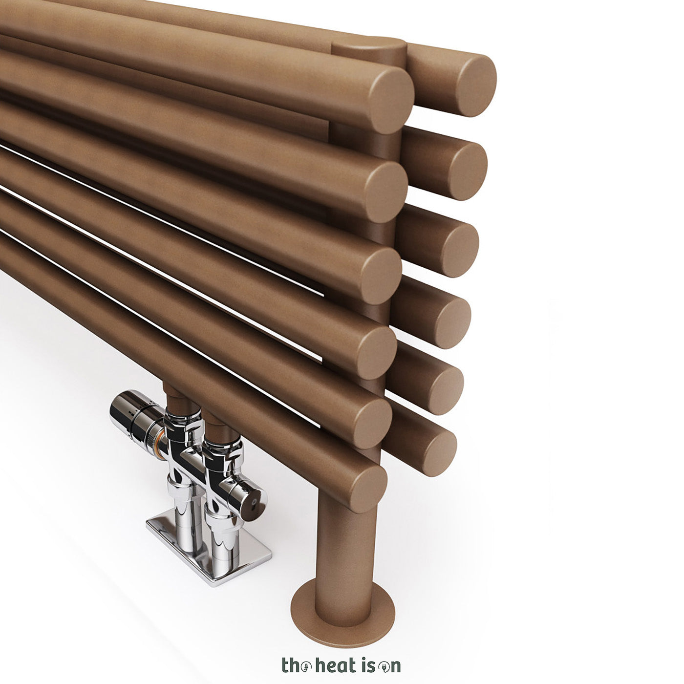 Terma TUNE HSD, 300h x 1000w(mm), 1437 BTUs, Horizontal Designer Radiator, Bright Copper