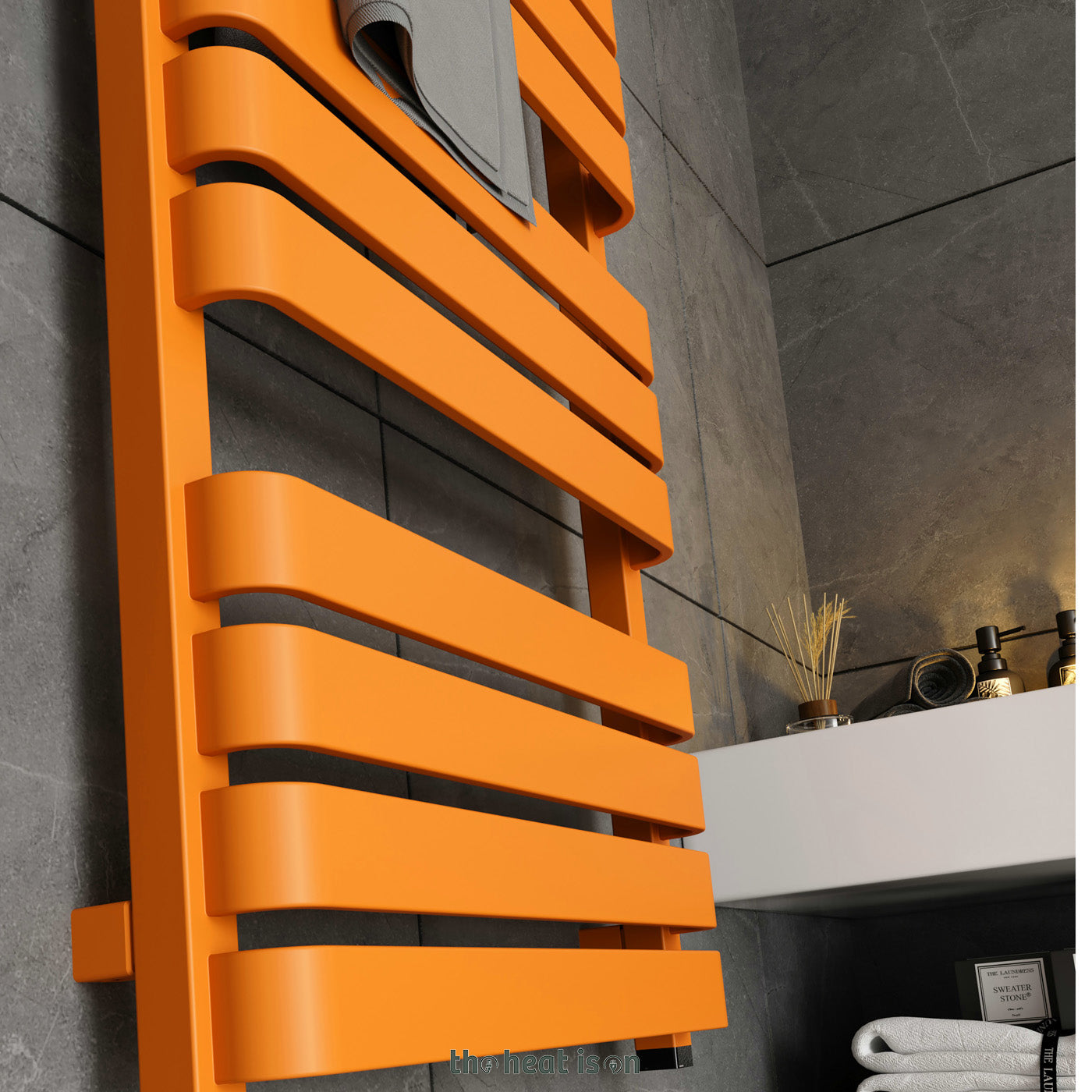 03-terma-warp-t-one-dual-fuel-towel-rail-1110h-x-500wmm-1887-btus-600w-matt-pastel-orange-ral-2003-with-unico-dual-fuel-valve-in-chrome-internal-one-element-45-60oc